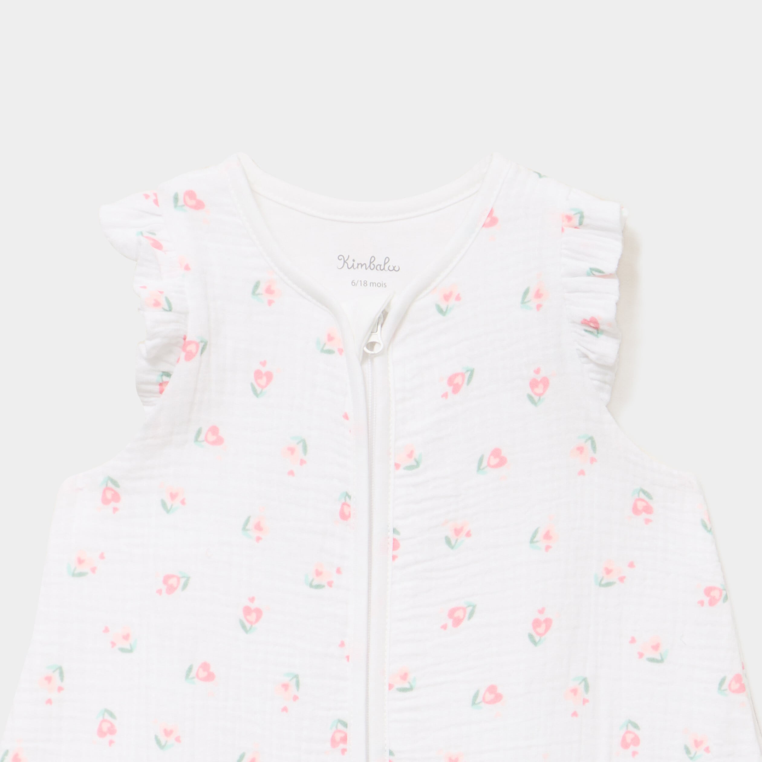 Gigoteuse gaze coton sans manches TOG 1 ecru b&eacute;b&eacute;