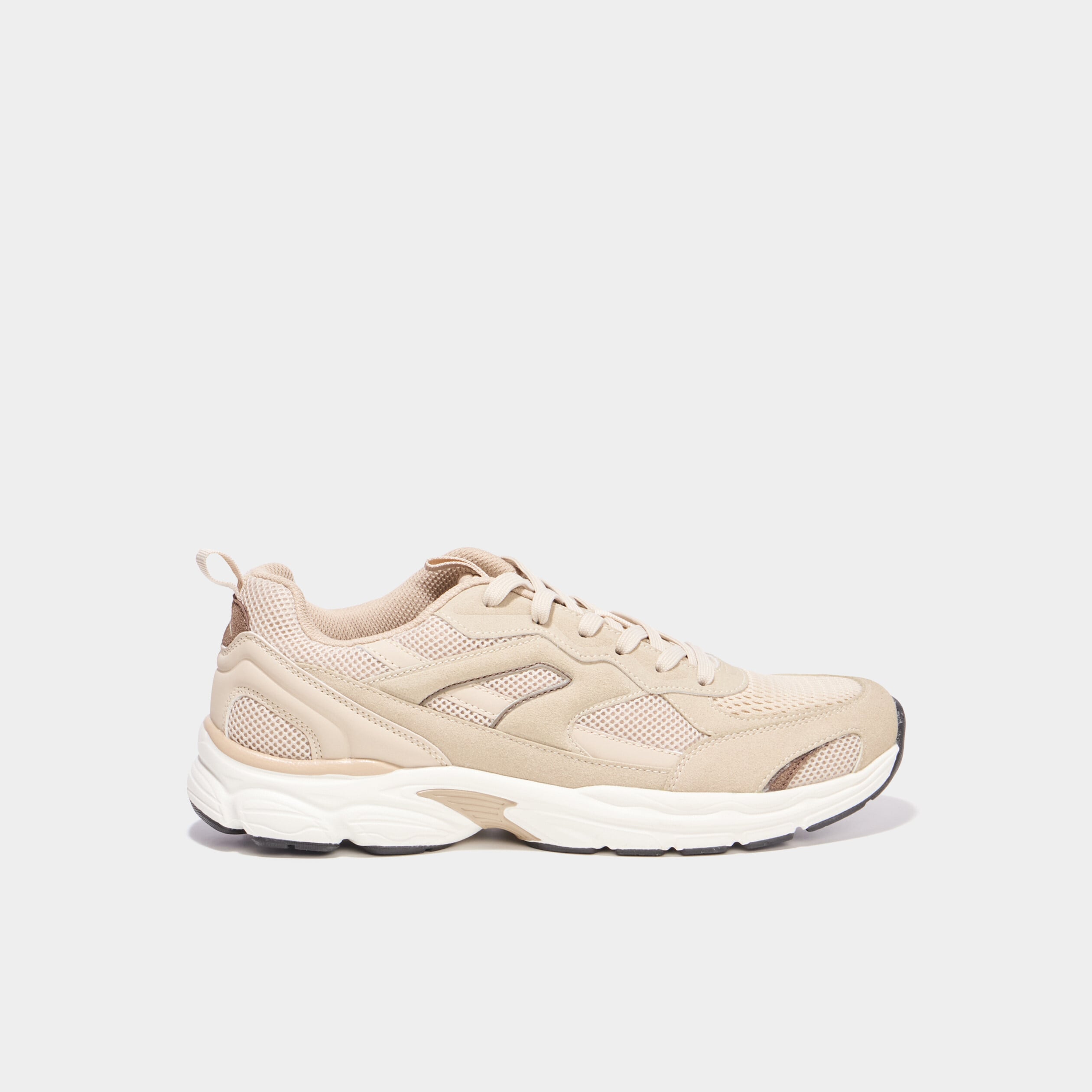 Baskets running &agrave; lacets sable homme