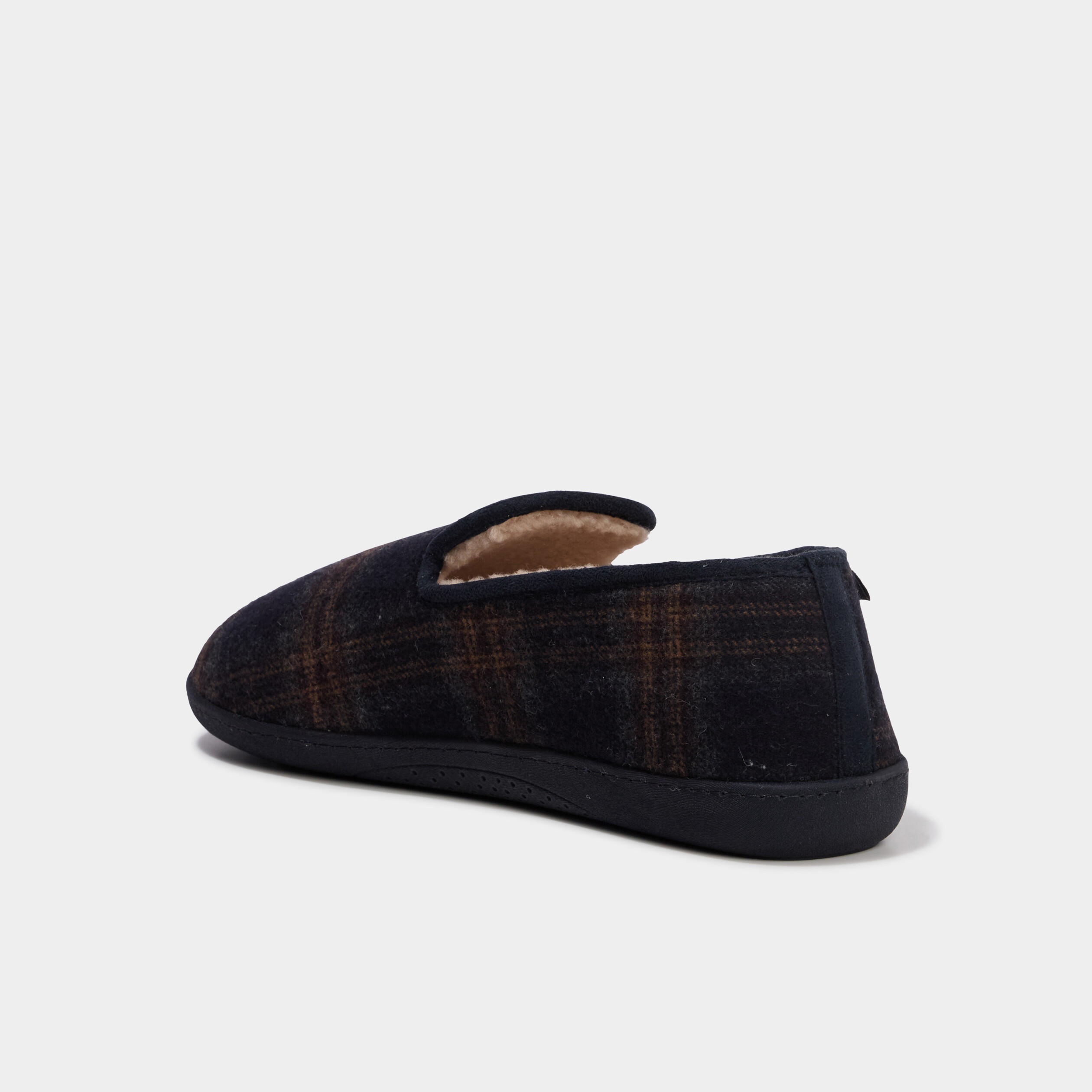 Chaussons fourr&eacute;s Isotoner bleu marine homme