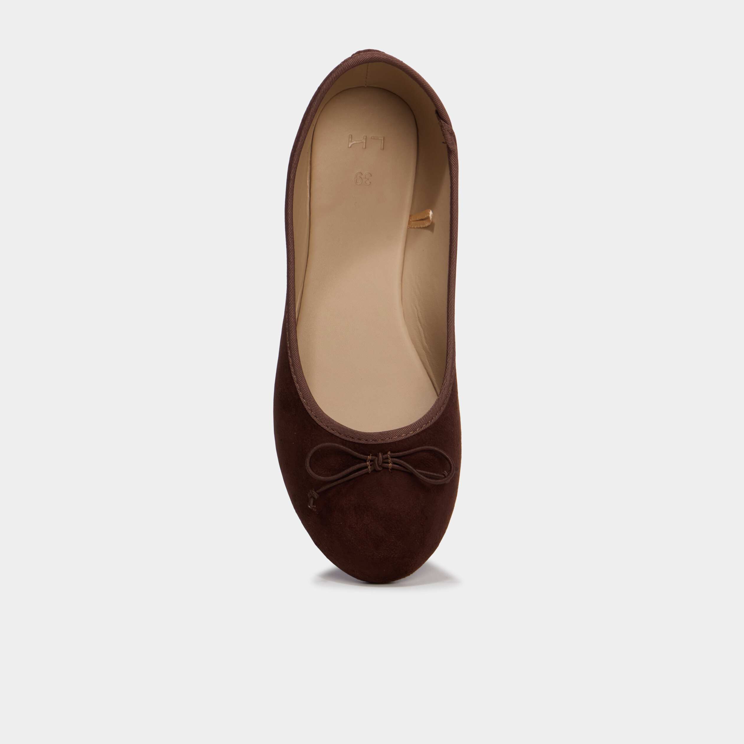 Ballerines avec noeuds marron fonc&eacute; femme
