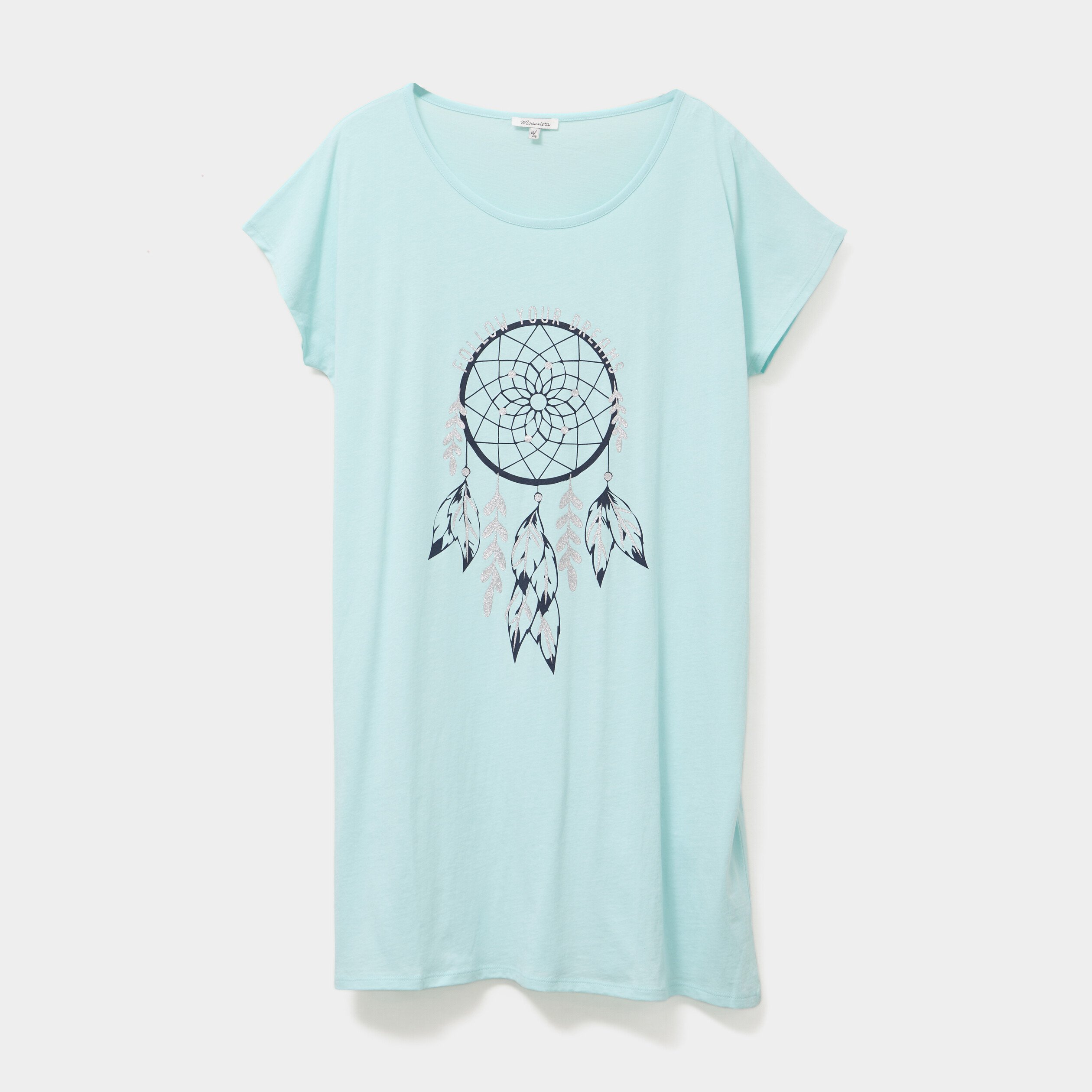 chemise de nuit manches courtes bleu turquoise femmegt Chemise de nuit manches courtes bleu turquoise femme grande taille