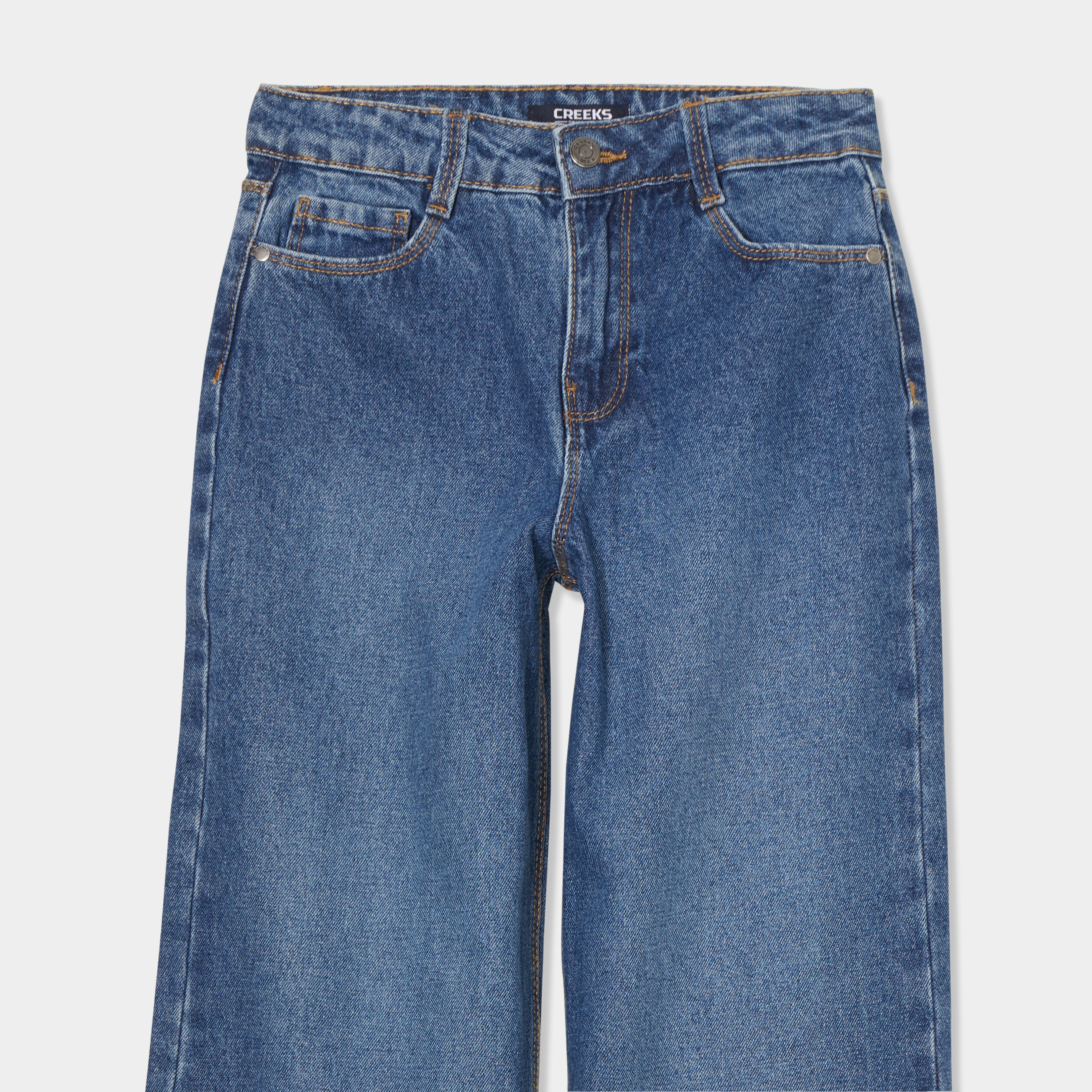 Jean Fille ZANA DI Taille 5 - Bleu, Coupe Droite, Occasion En Très Bon état