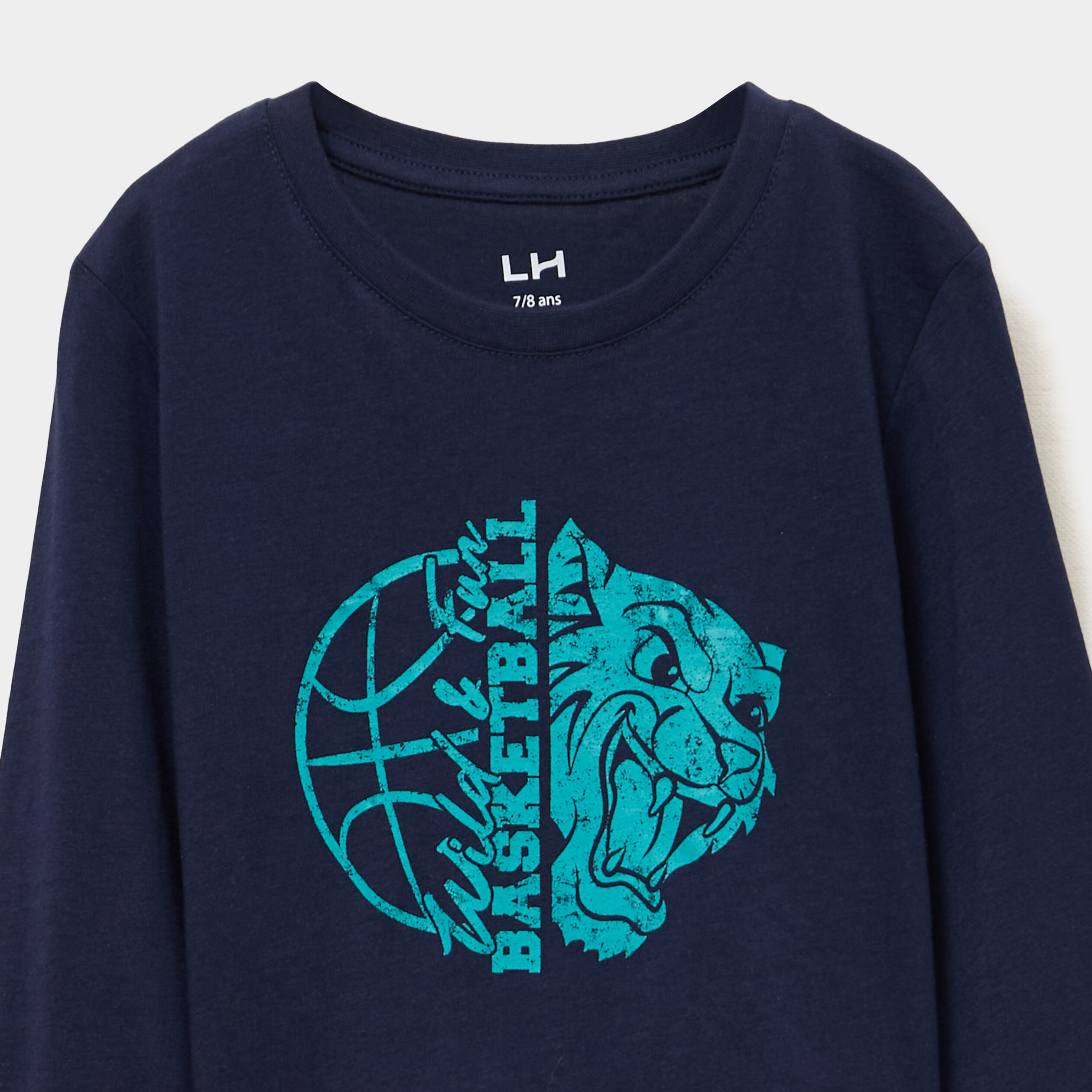 Ensemble pyjama 2 pi&egrave;ces coton bleu marine gar&ccedil;on