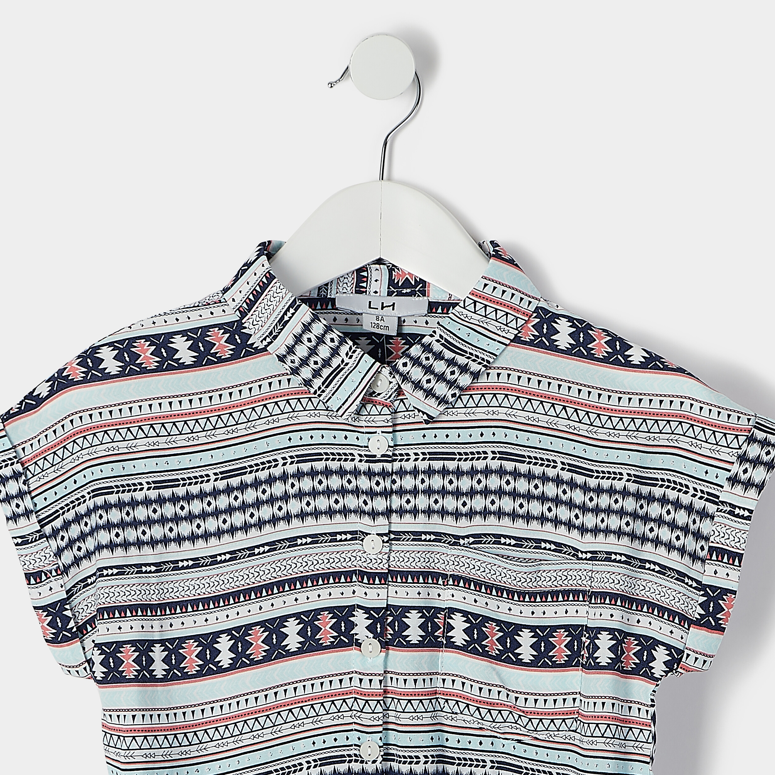 chemise manches courtes nouee blanc fille Chemise manches courtes nouée blanc fille