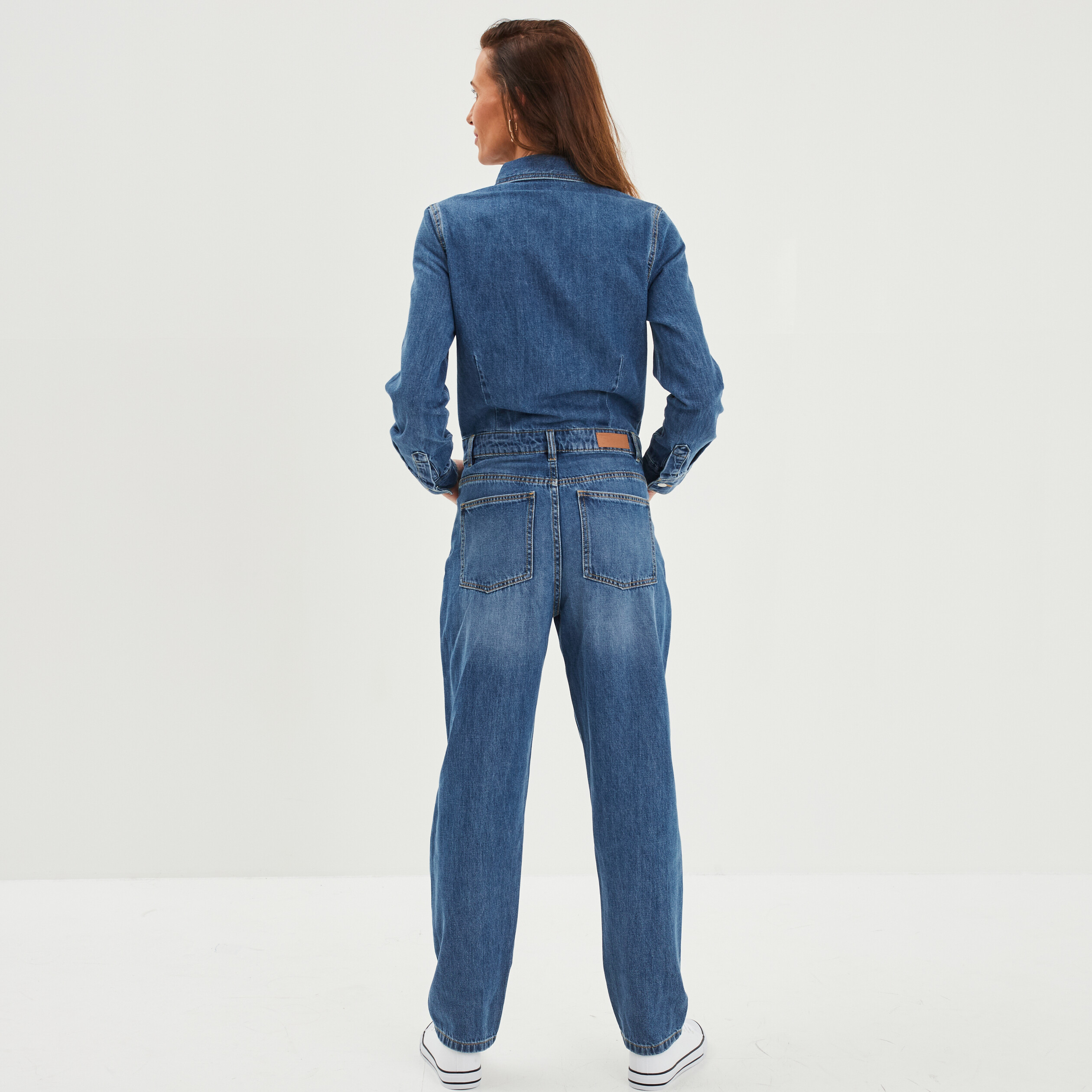 combinaison pantalon en jean creeks denim stone femme Combinaison pantalon en jean Creeks denim stone femme
