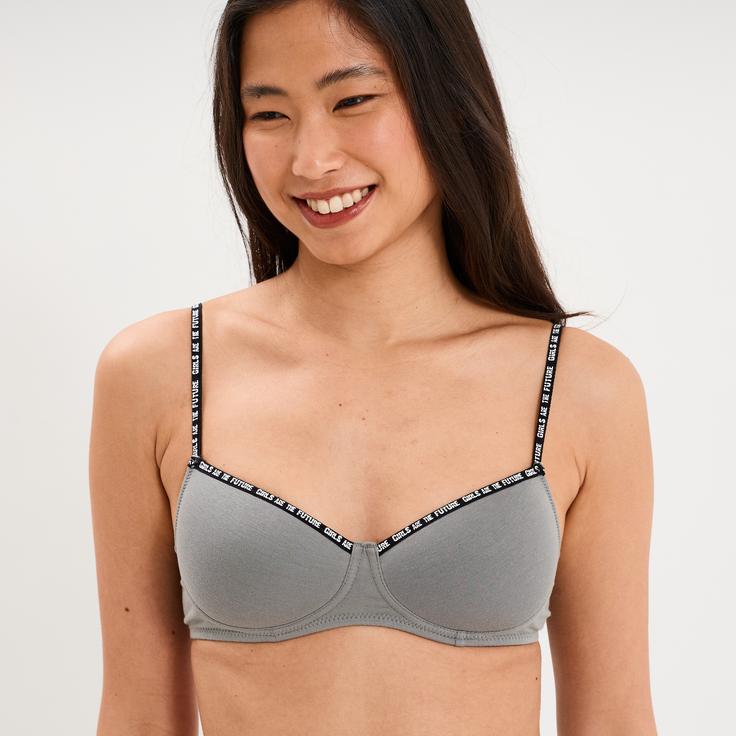 Soutien-gorge triangle padd&eacute; vert clair femme