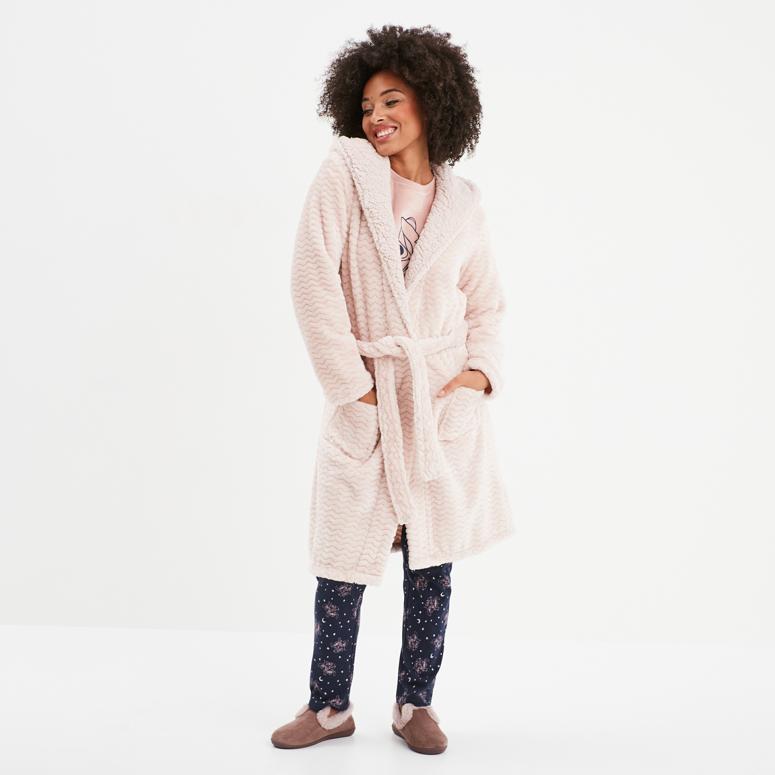 Bathrobe Peignoir Polaire Rose Peignoir Polaire Homme Carrefour