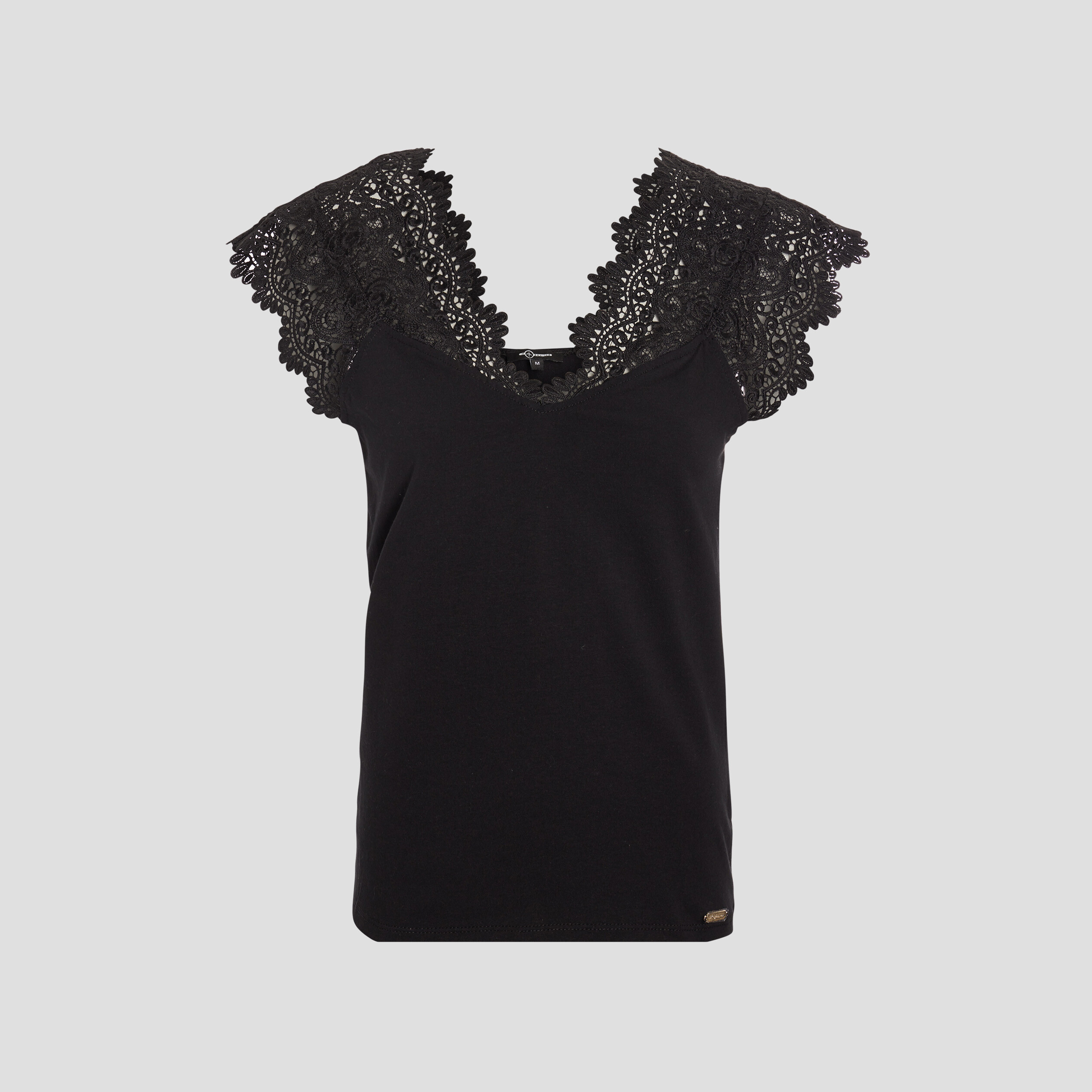 T-shirt manches courtes noir femme