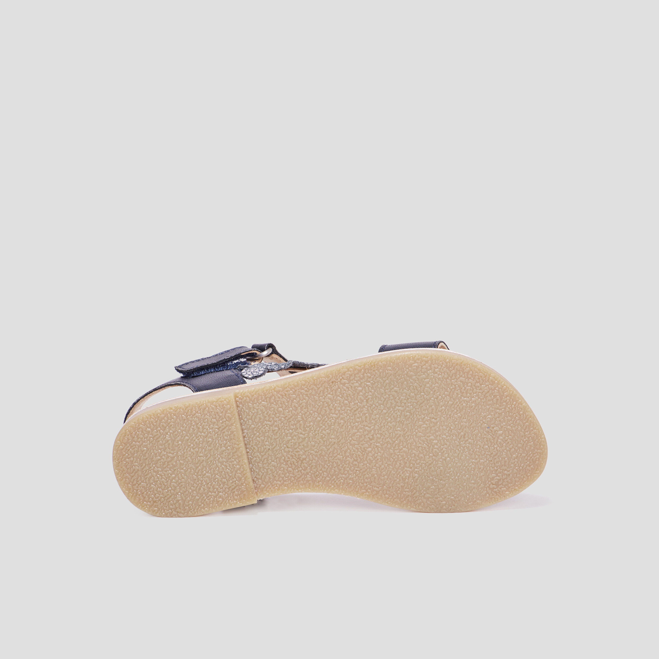 Sandales brides feuilles en cuir Creeks bleu fille