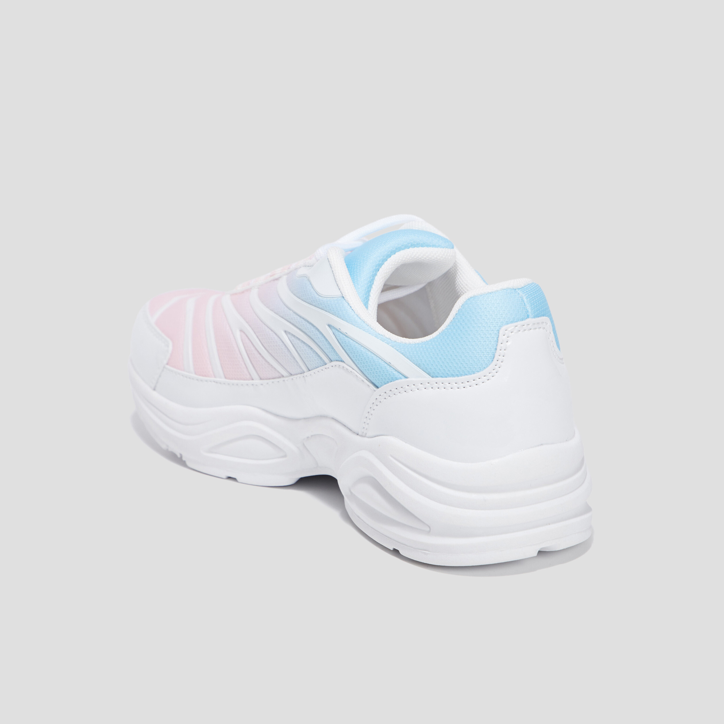 Baskets running &agrave; lacets multicolore fille