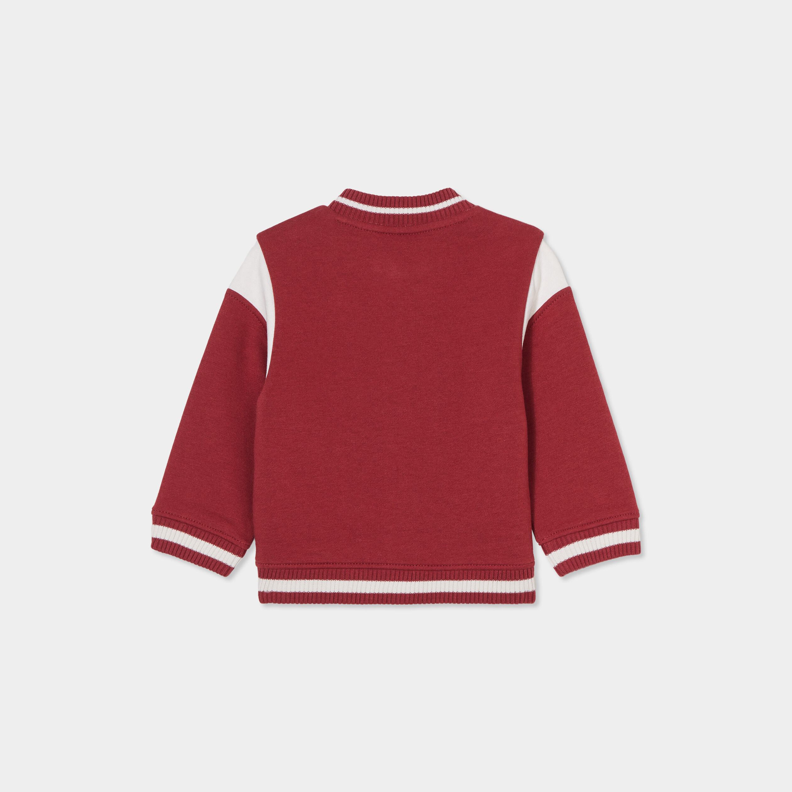 gilet zippe col teddy creeks rouge fonce bebeg Gilet zippé col teddy Creeks rouge foncé bébé garçon