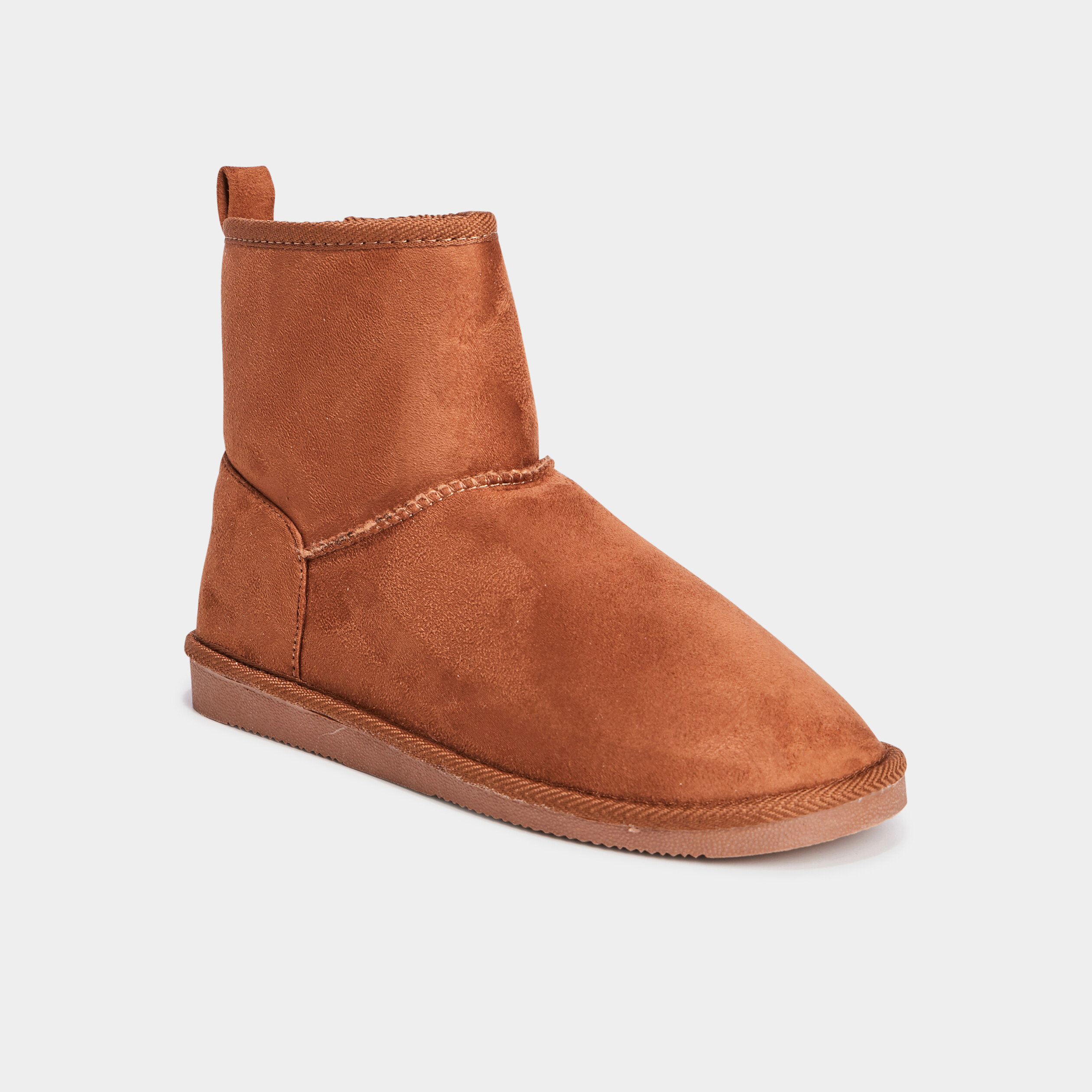 Bottines fourrées marron femme