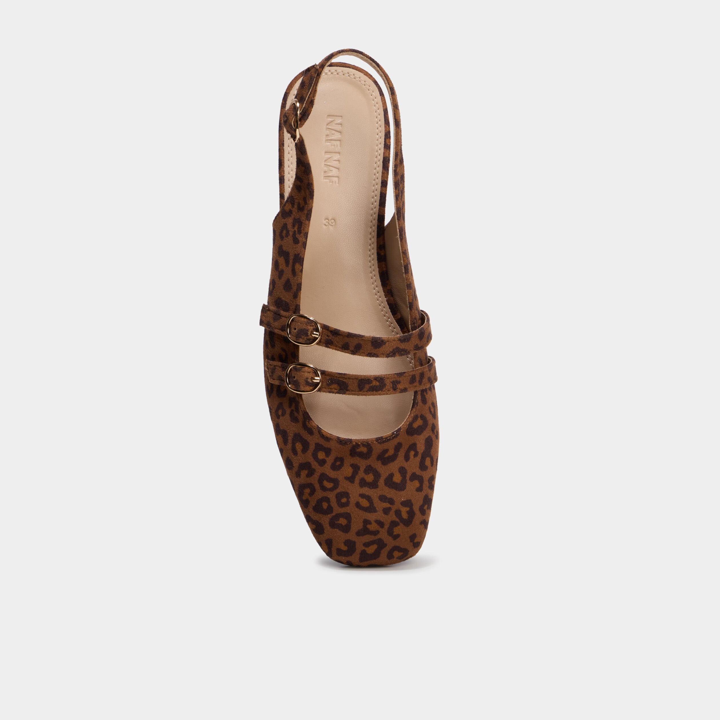 Ballerine slingback &agrave; brides dor&eacute;es multicolore femme