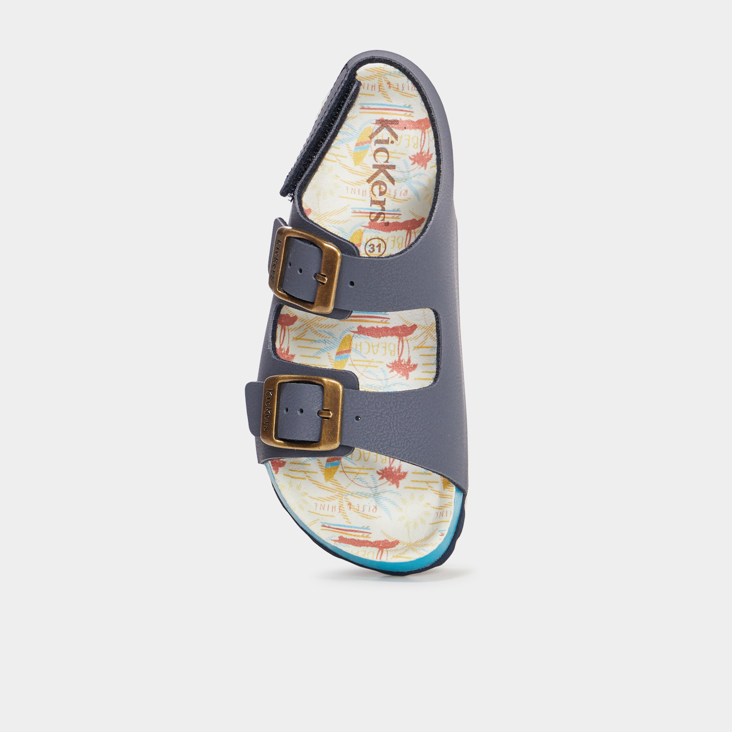 sandales avec boucles kickers bleu marine garcon Sandales avec boucles Kickers bleu marine garçon