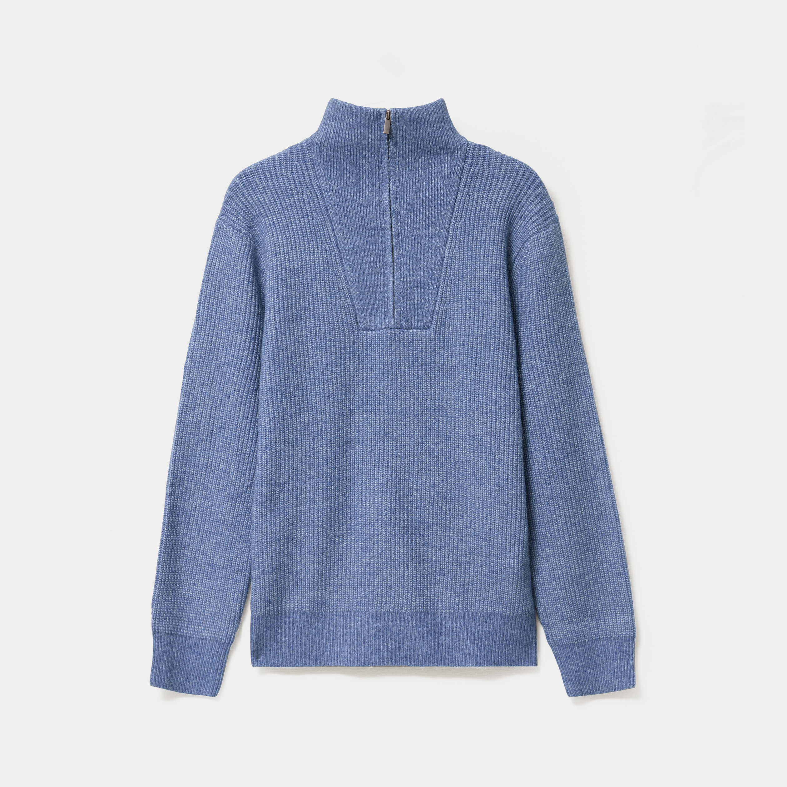 pull avec col camionneur cotele bleu fonce homme Pull avec col camionneur côtelé bleu foncé homme