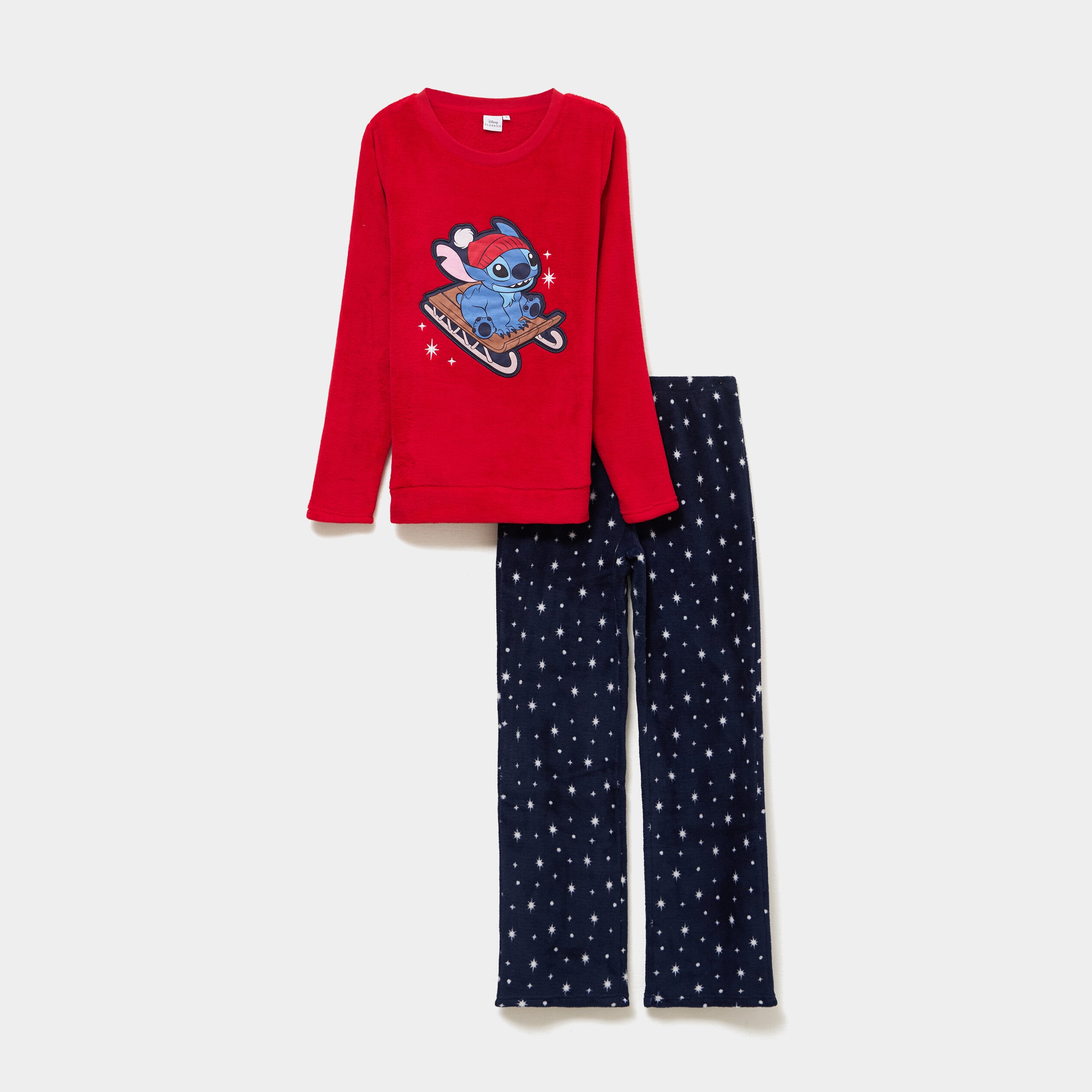 Ensemble pyjama de No&euml;l Stitch rouge femme