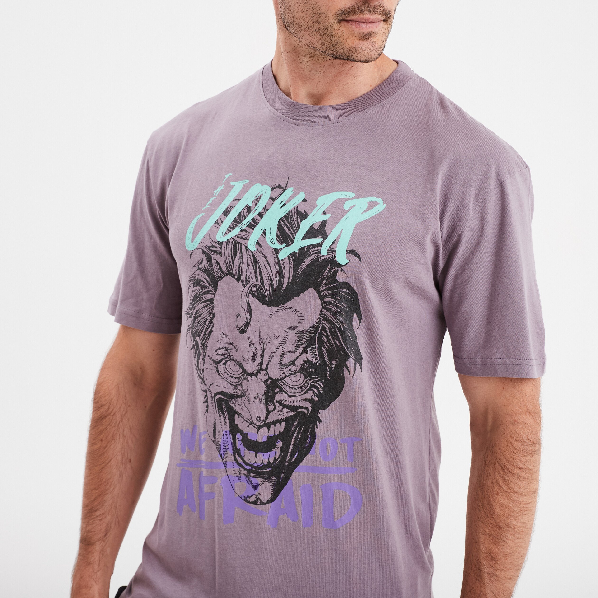 T shirt manches courtes Batman Joker parme homme La Halle