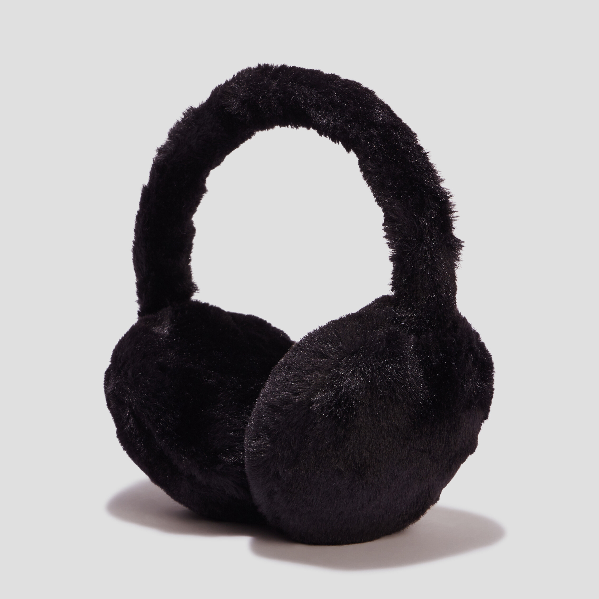 Cache-oreilles imitation fourrure noir femme