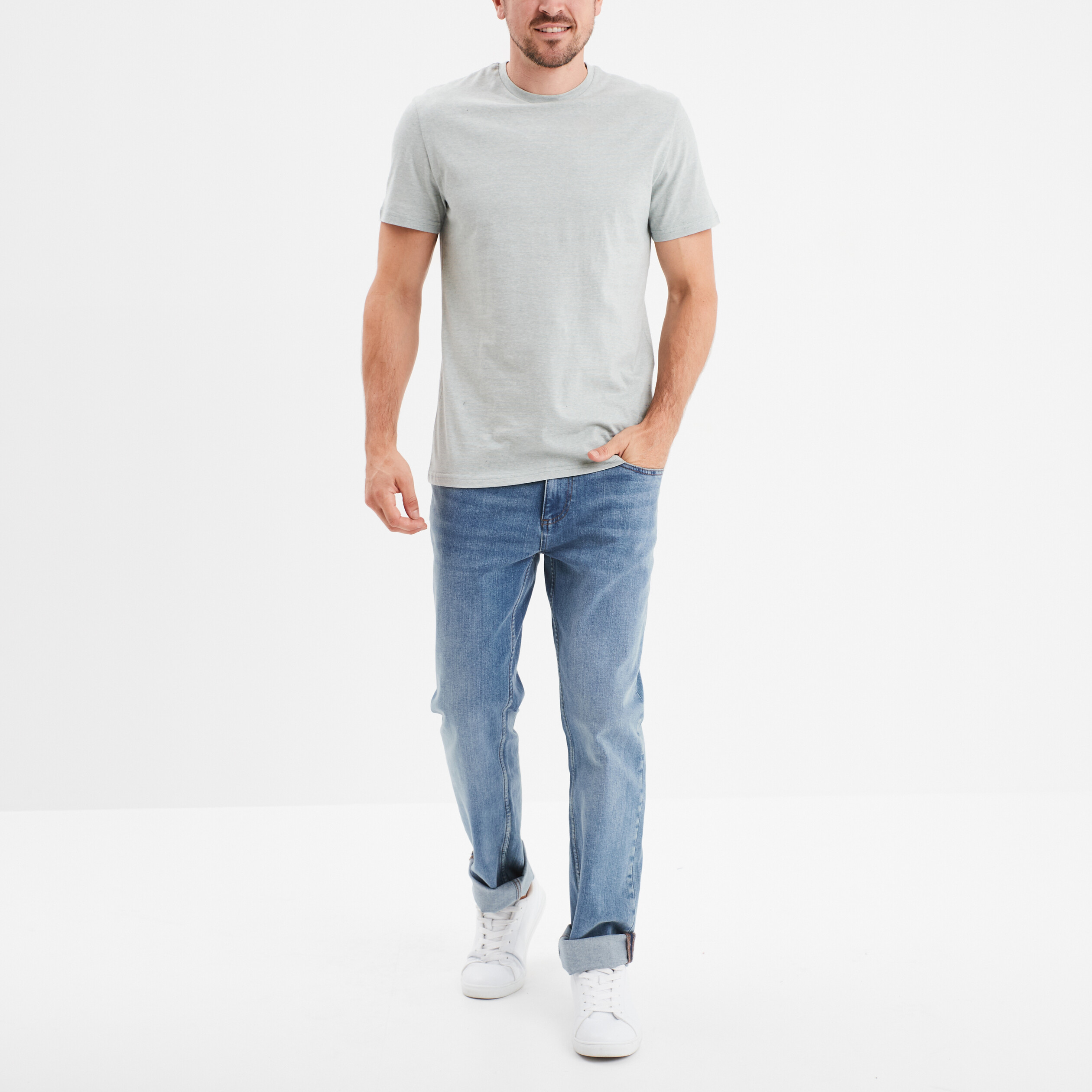 t shirt col rond manches courtes creeks vert clair homme T-shirt col rond manches courtes Creeks vert clair homme