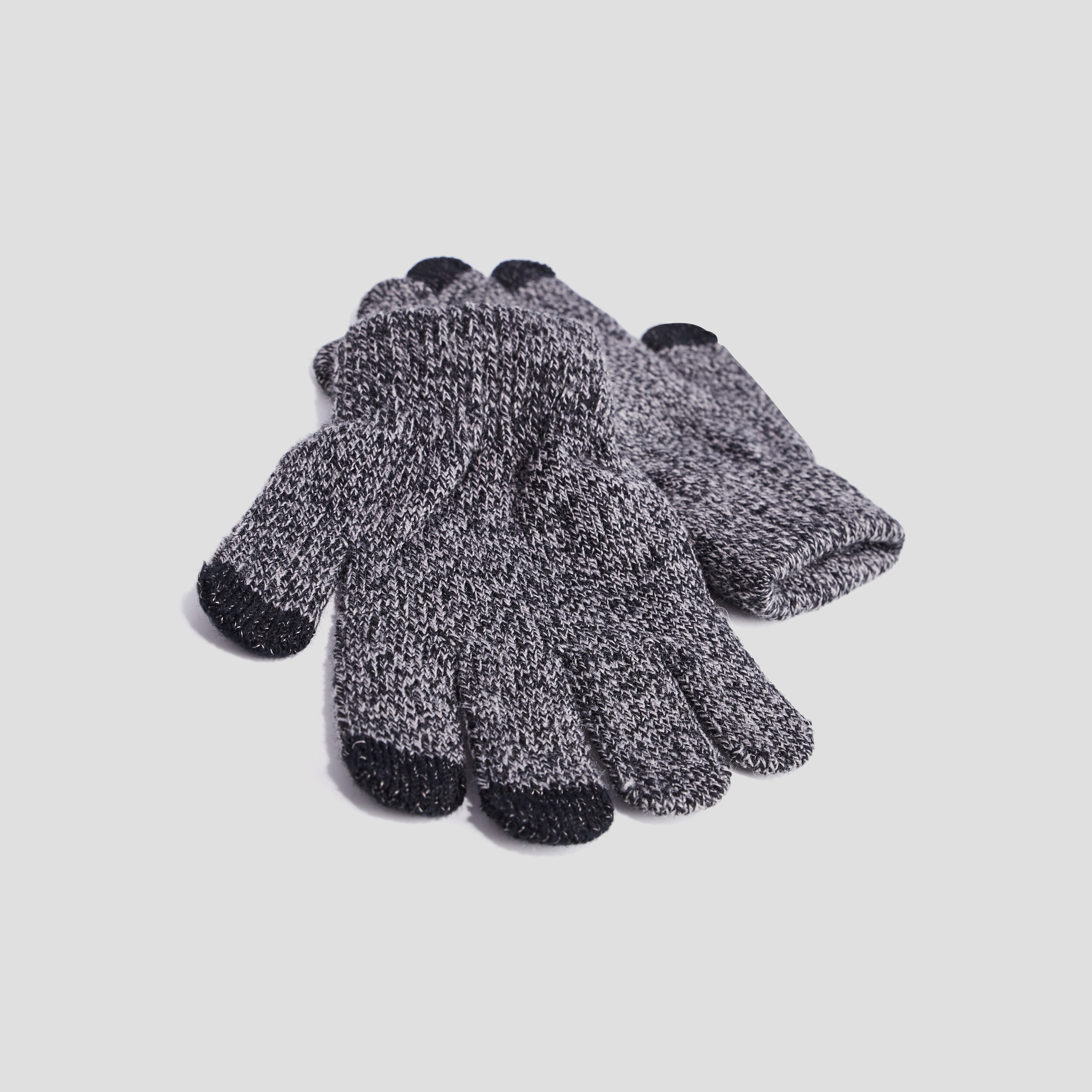 Gants avec bouts tactile gris clair gar&ccedil;on