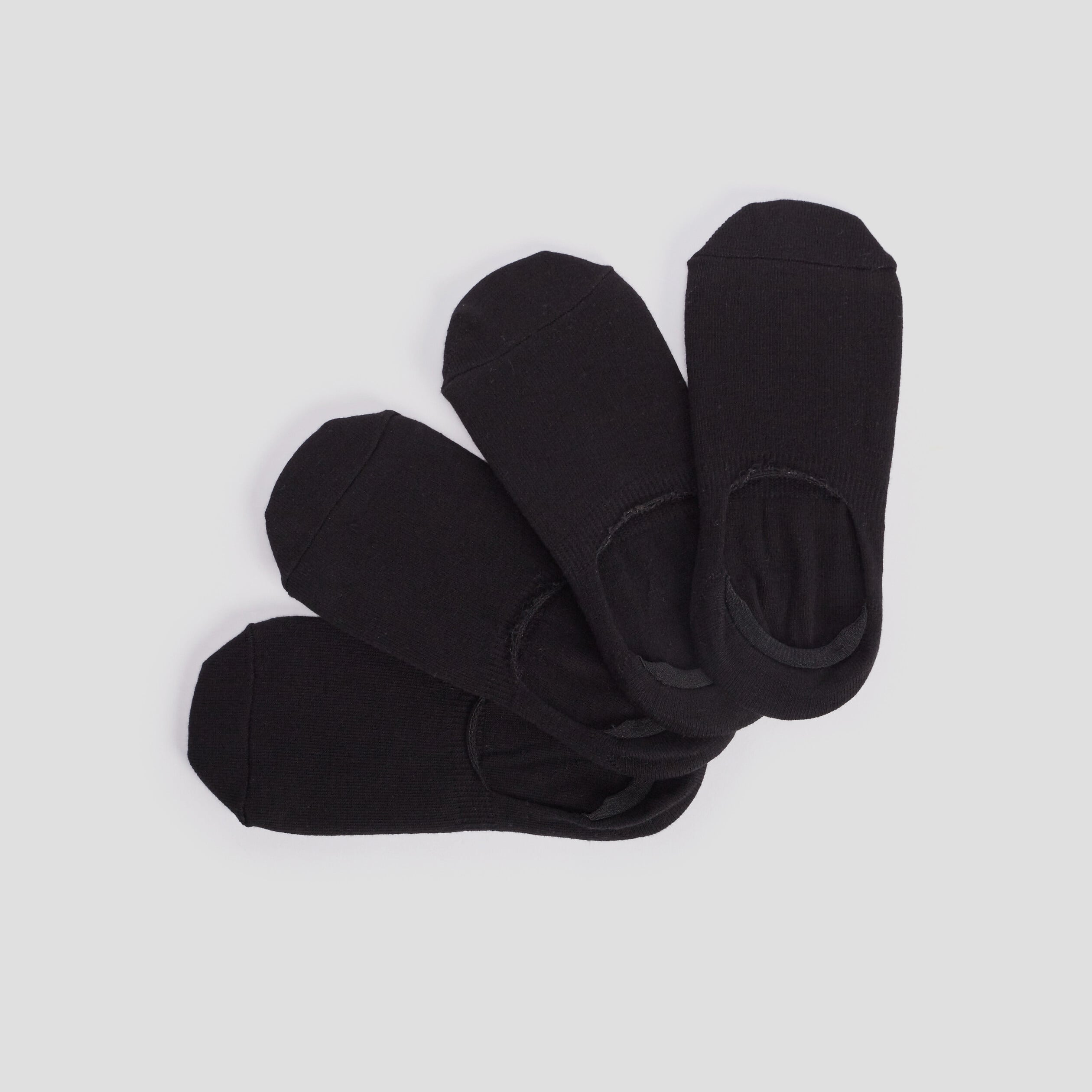 Lot 4 paires de chaussettes invisibles noir femme