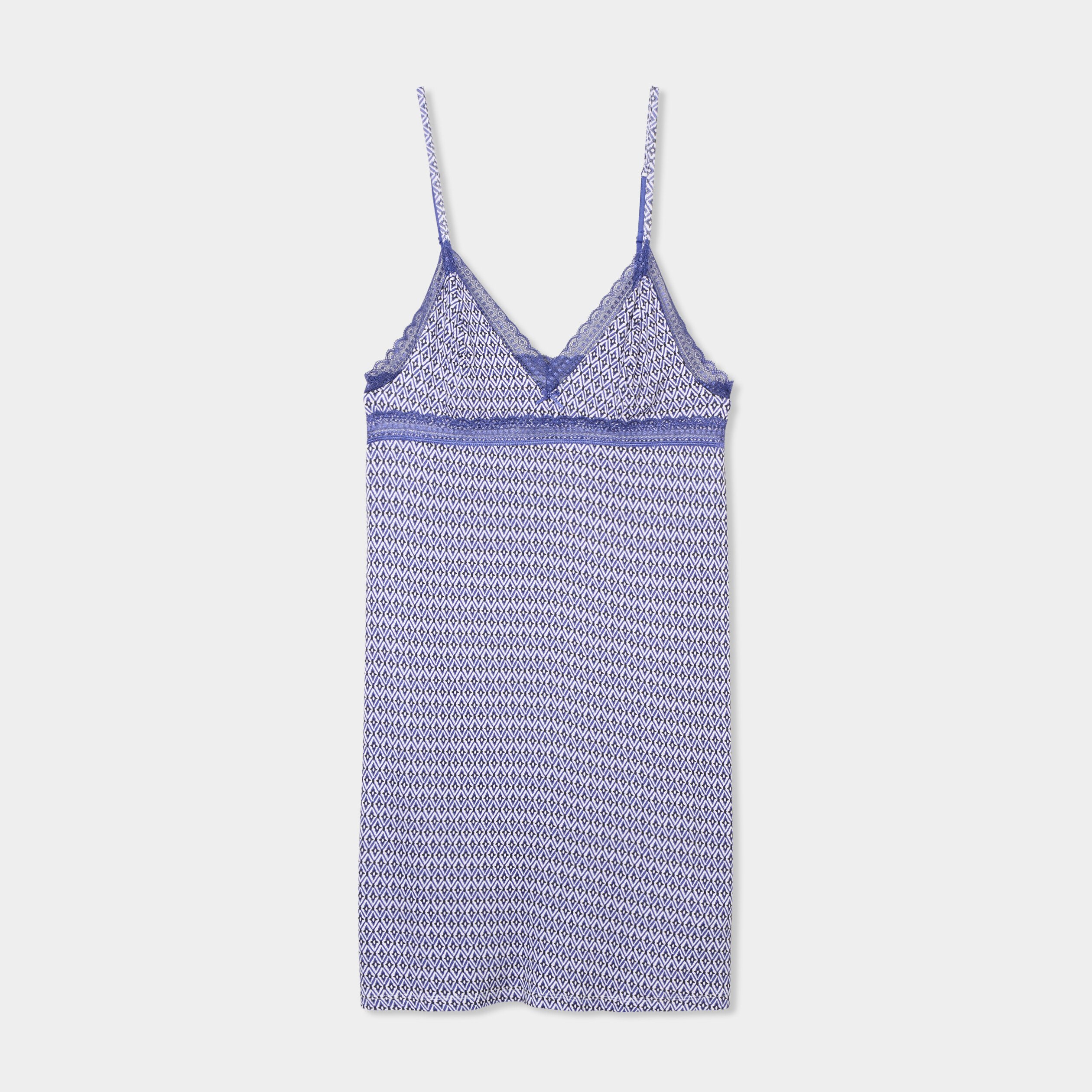 nuisette fluide coute bretelles fines bleu femme Nuisette fluide coute bretelles fines bleu femme