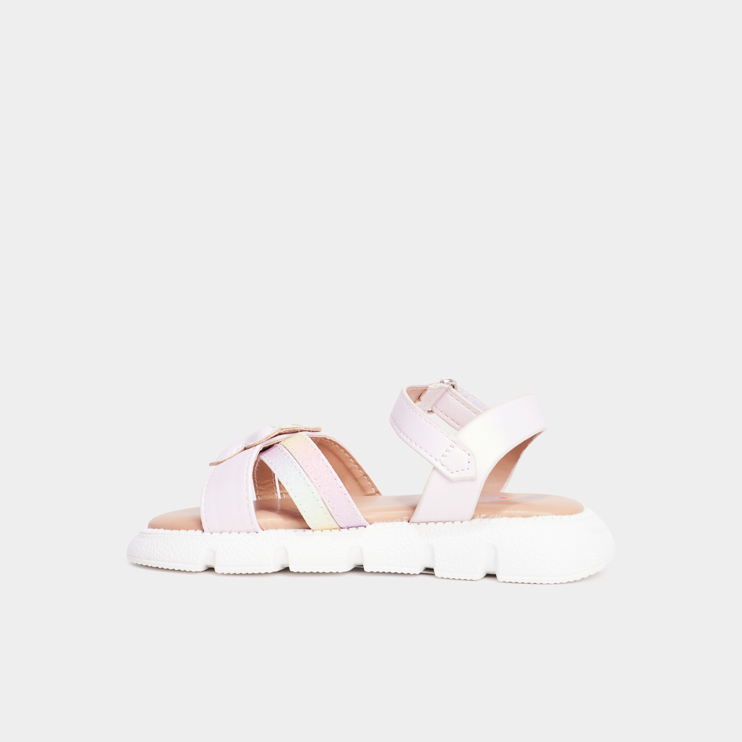 sandales avec coeurs et paillettes rose fille Sandales avec coeurs et paillettes rose fille