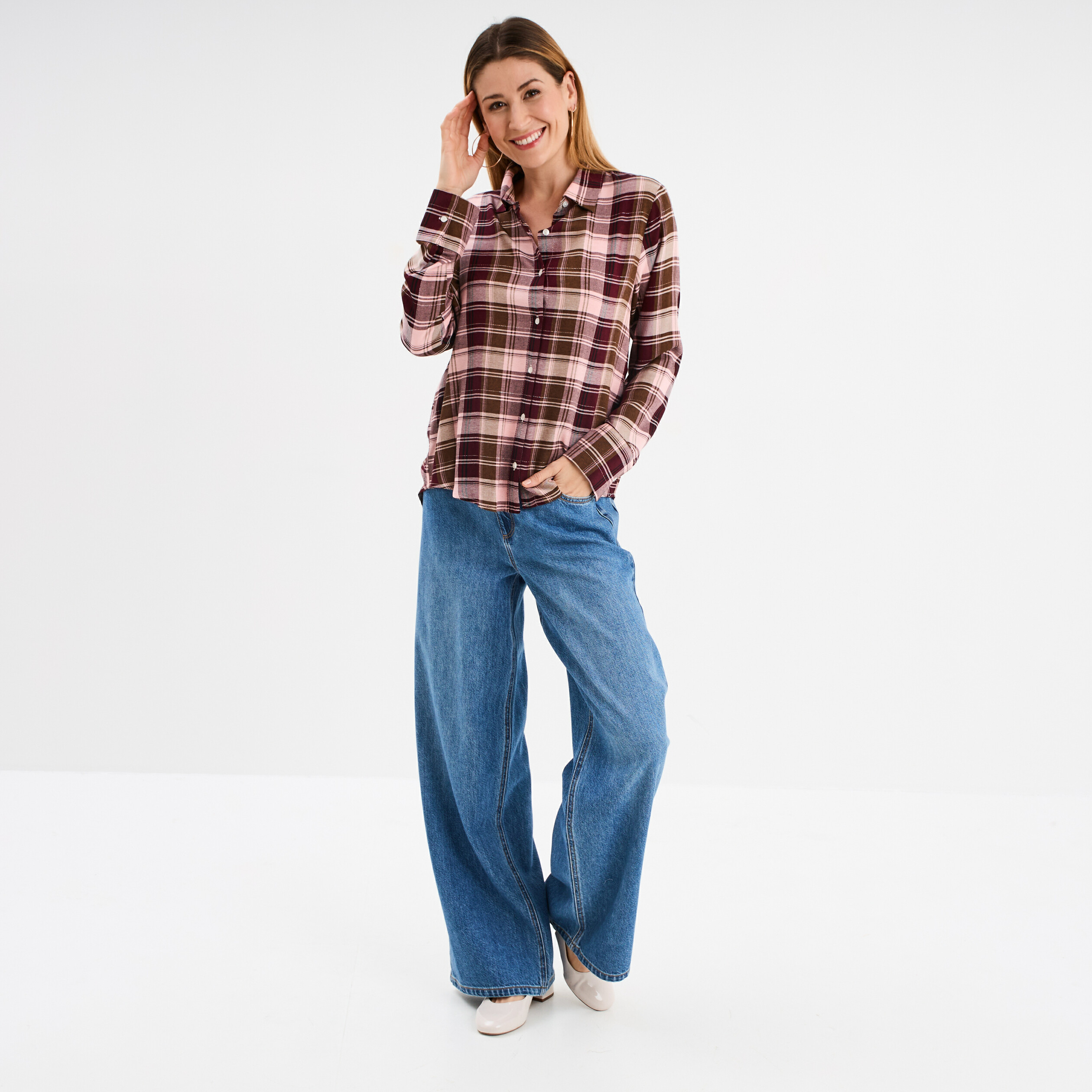 chemise oversize manches longues rose femme Chemise oversize manches longues rose femme