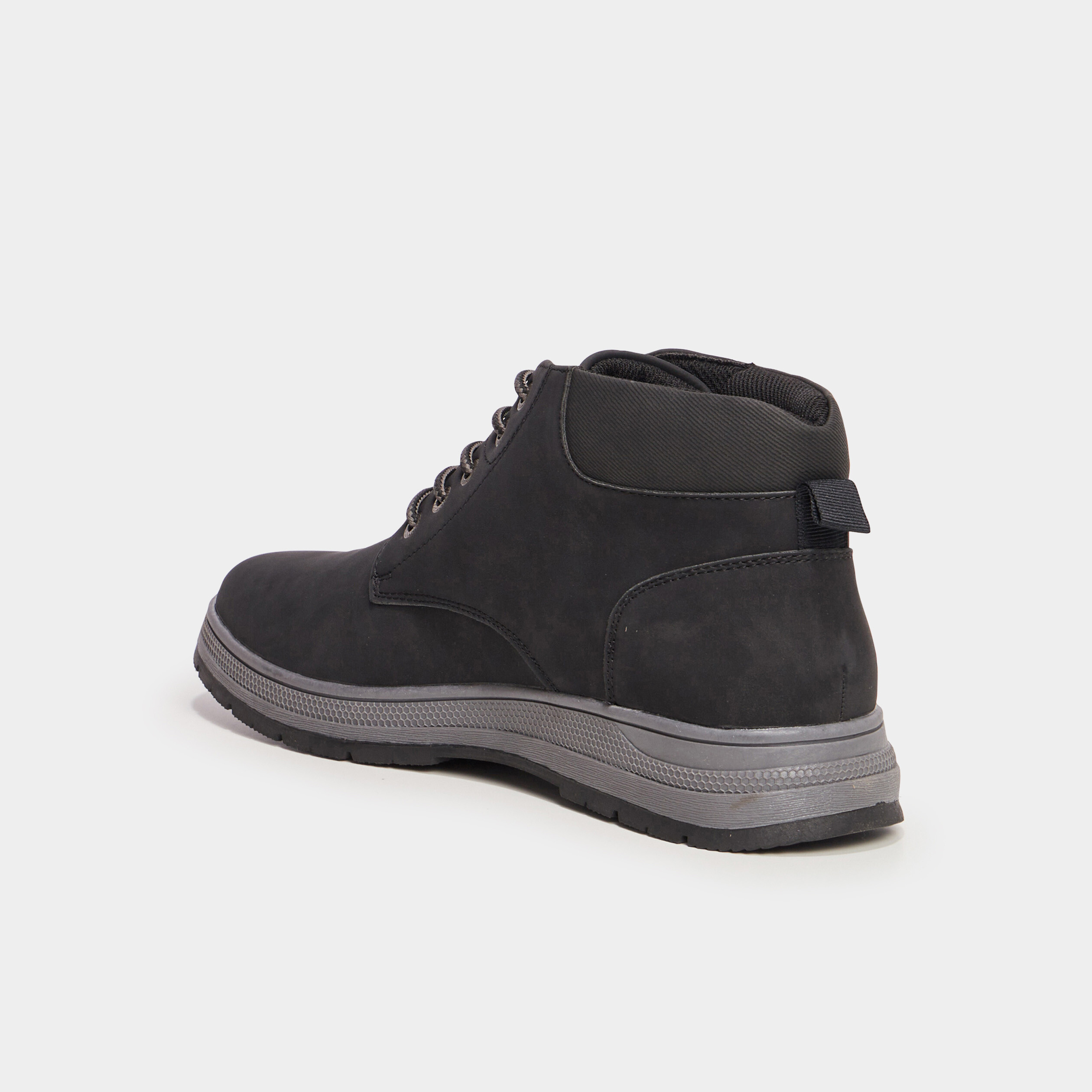 Baskets montantes &agrave; lacets noir homme