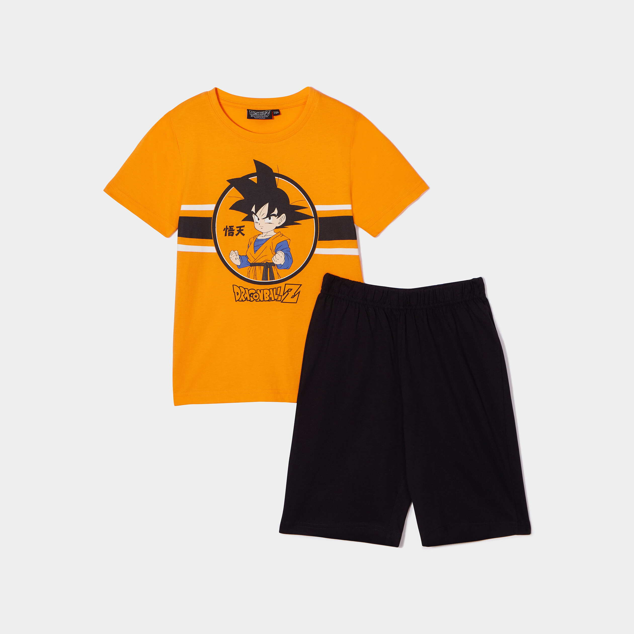 Ensemble pyjama short Dragon Ball Z orange garçon