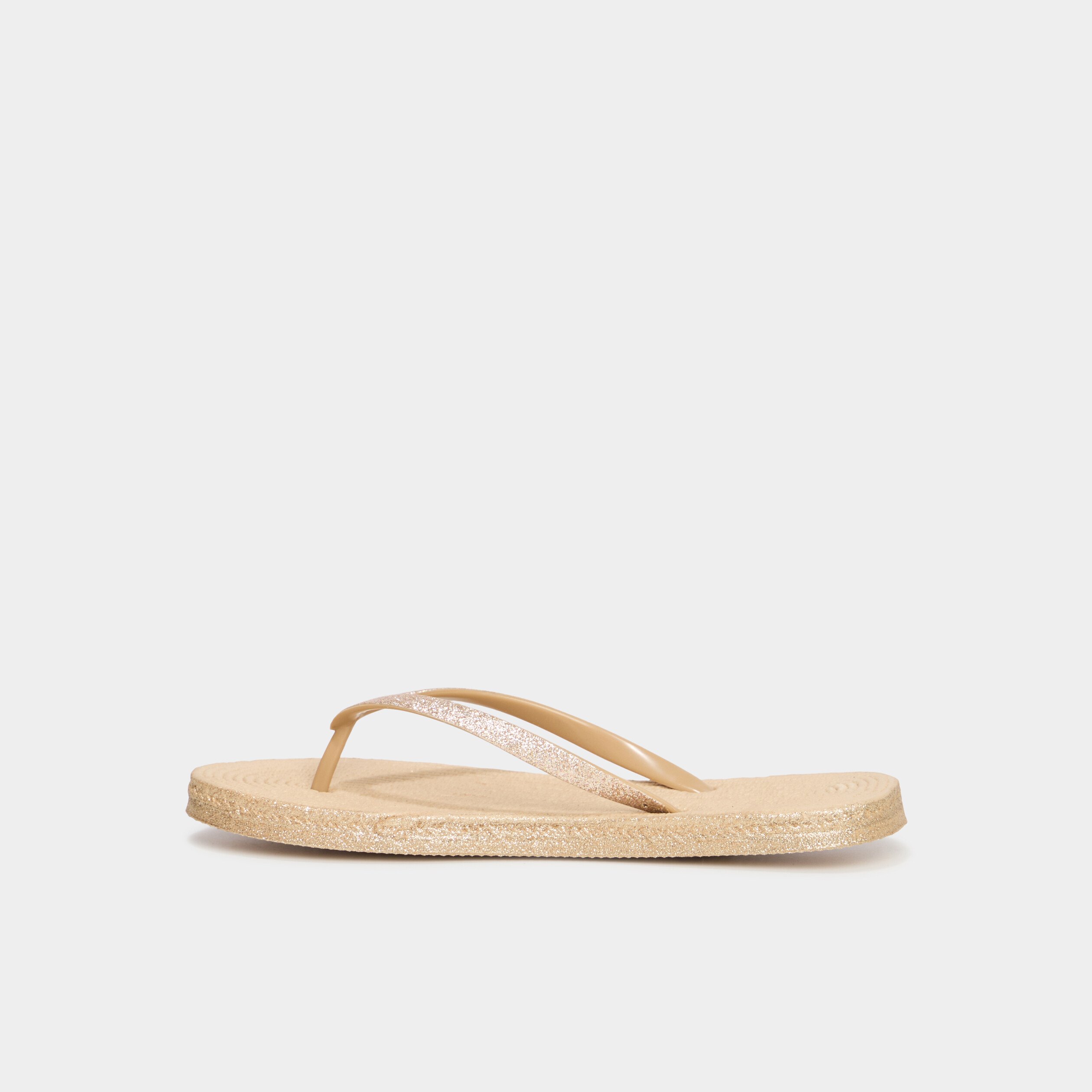 Tongs de plage à paillettes multicolore femme