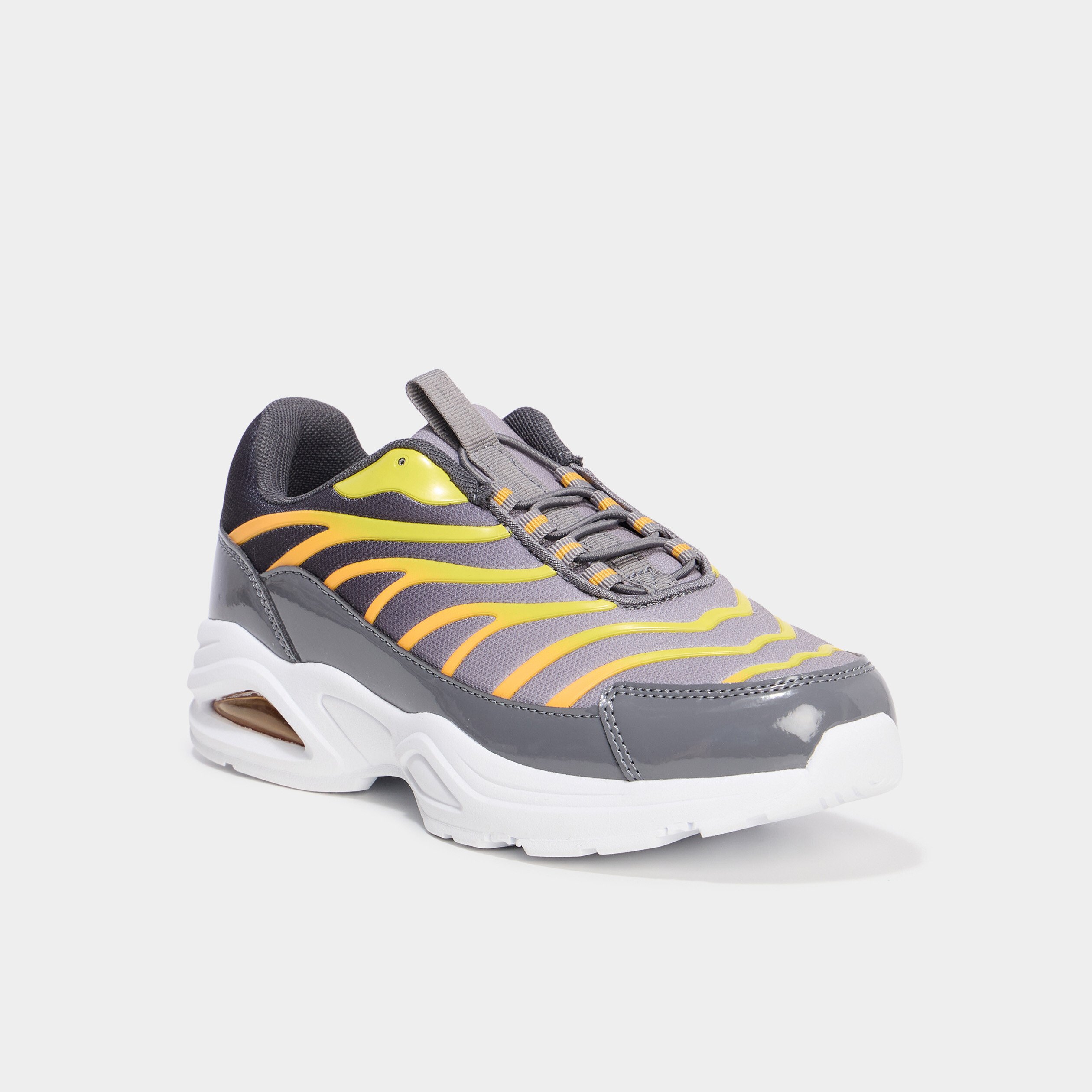baskets running lacets elastiques gris garcon Baskets running lacets élastiqués gris garçon
