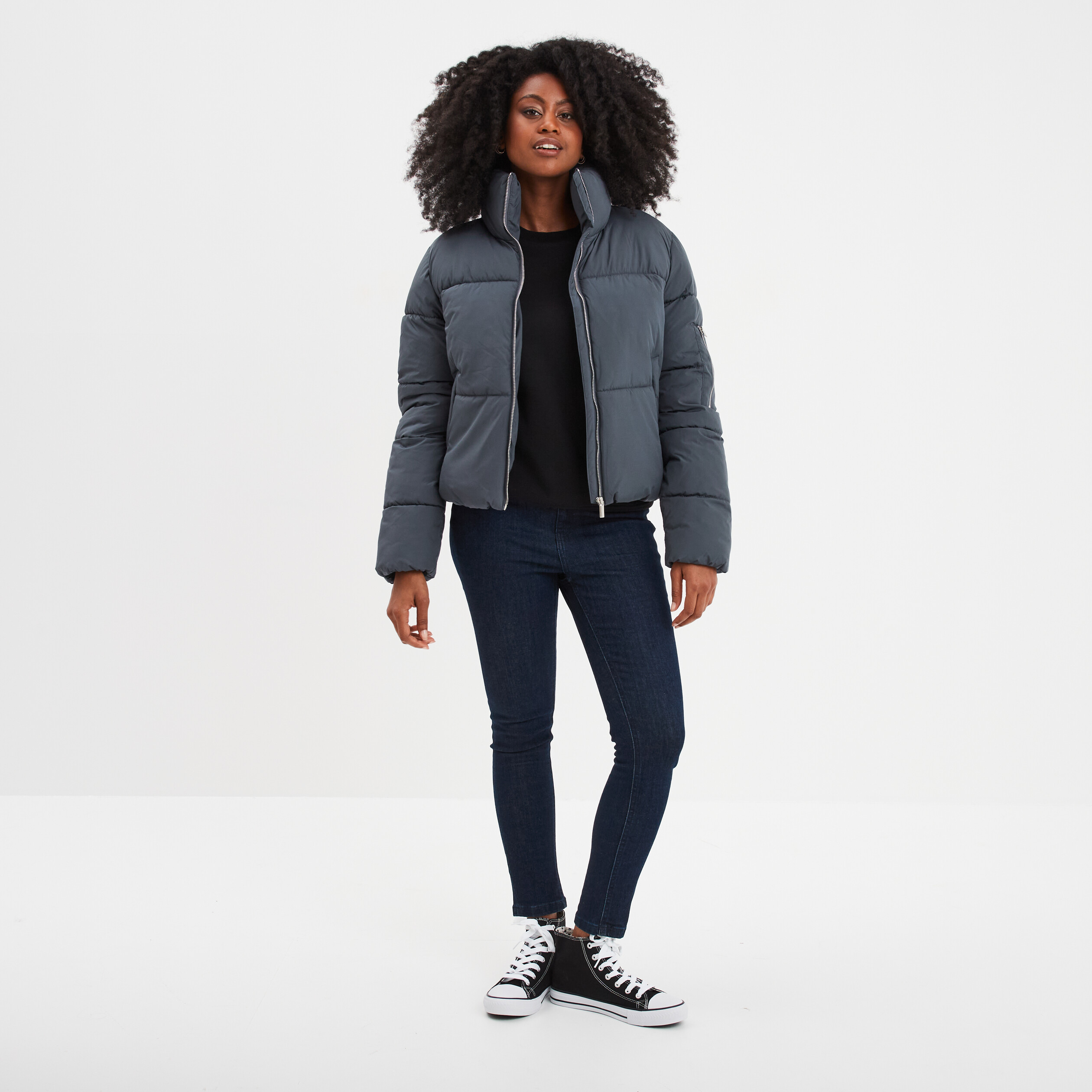sweat col rond manches longues noir femme Sweat col rond manches longues noir femme
