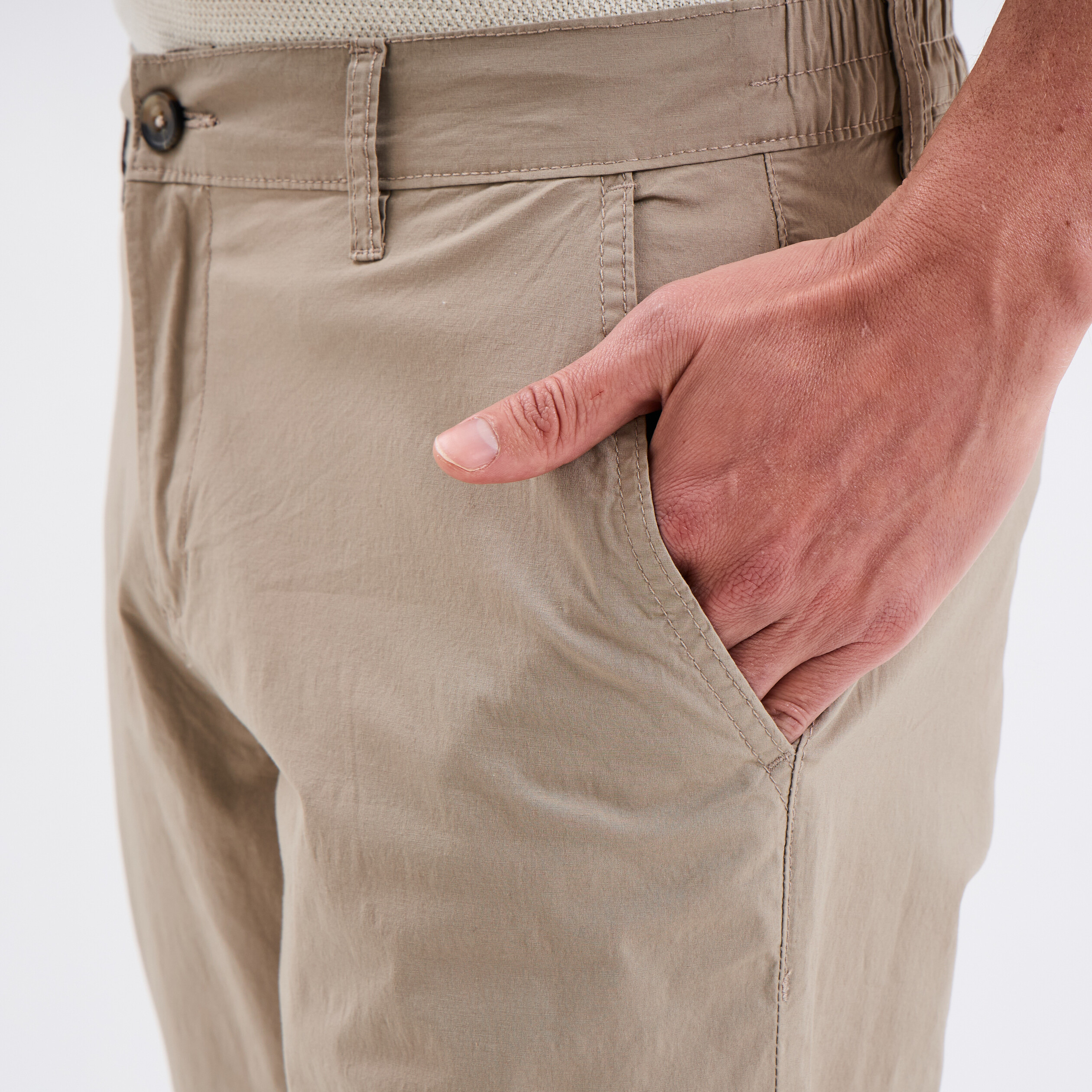 pantalon chino relax coton taupe homme Pantalon chino relax coton taupe homme