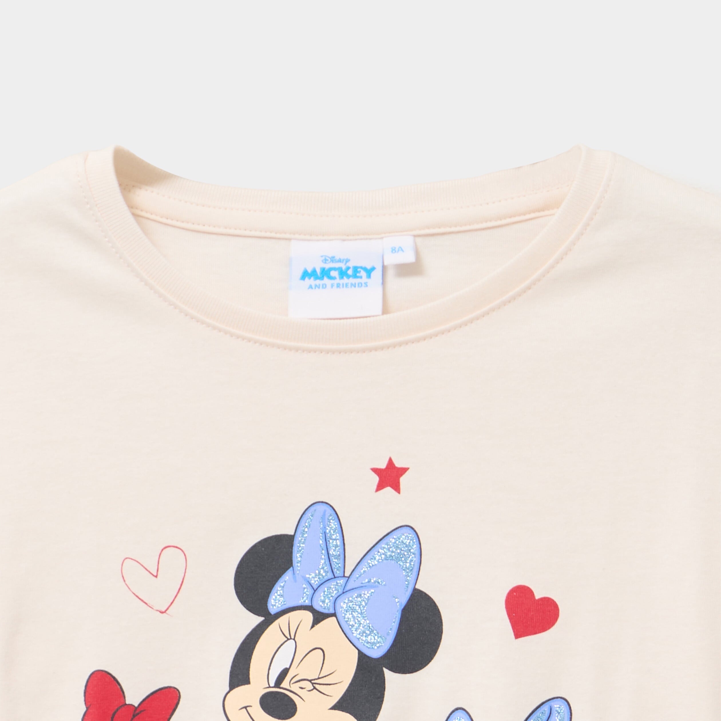 T-shirt manches longues coton Minnie beige fille