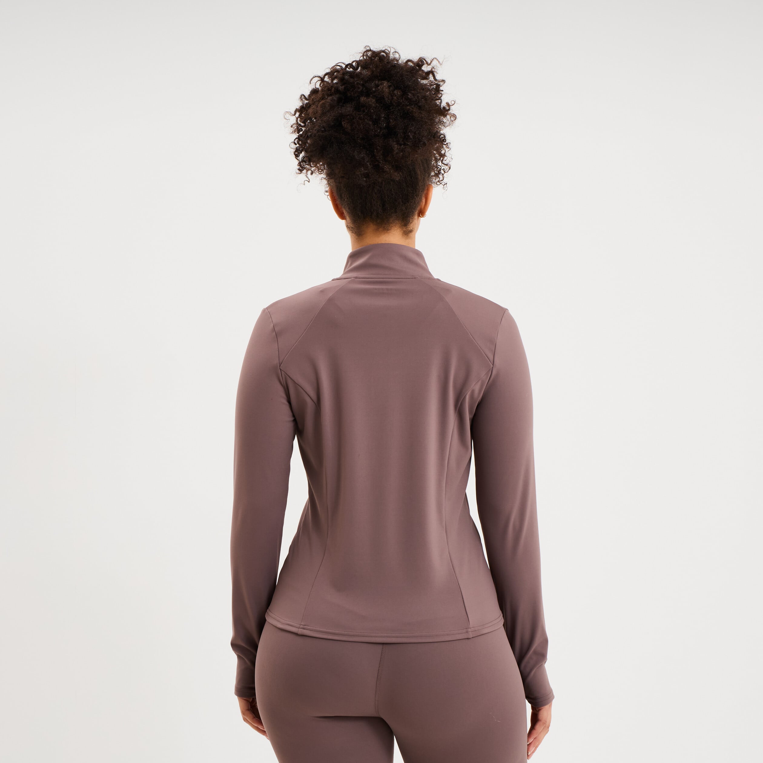 Veste de sport ajust&eacute;e avec fermeture mauve femme