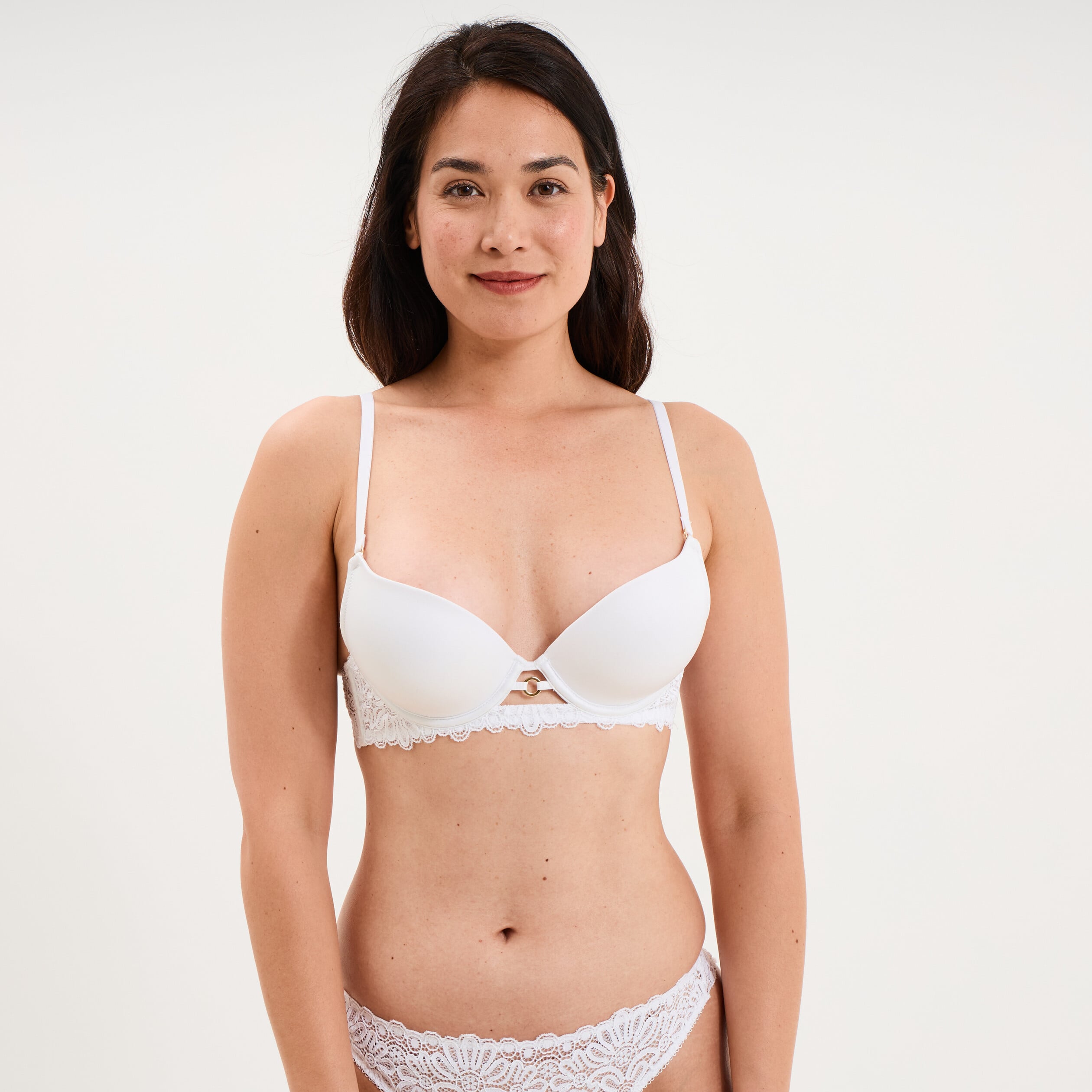 Soutien-gorge maxi push-up padd&eacute; blanc femme