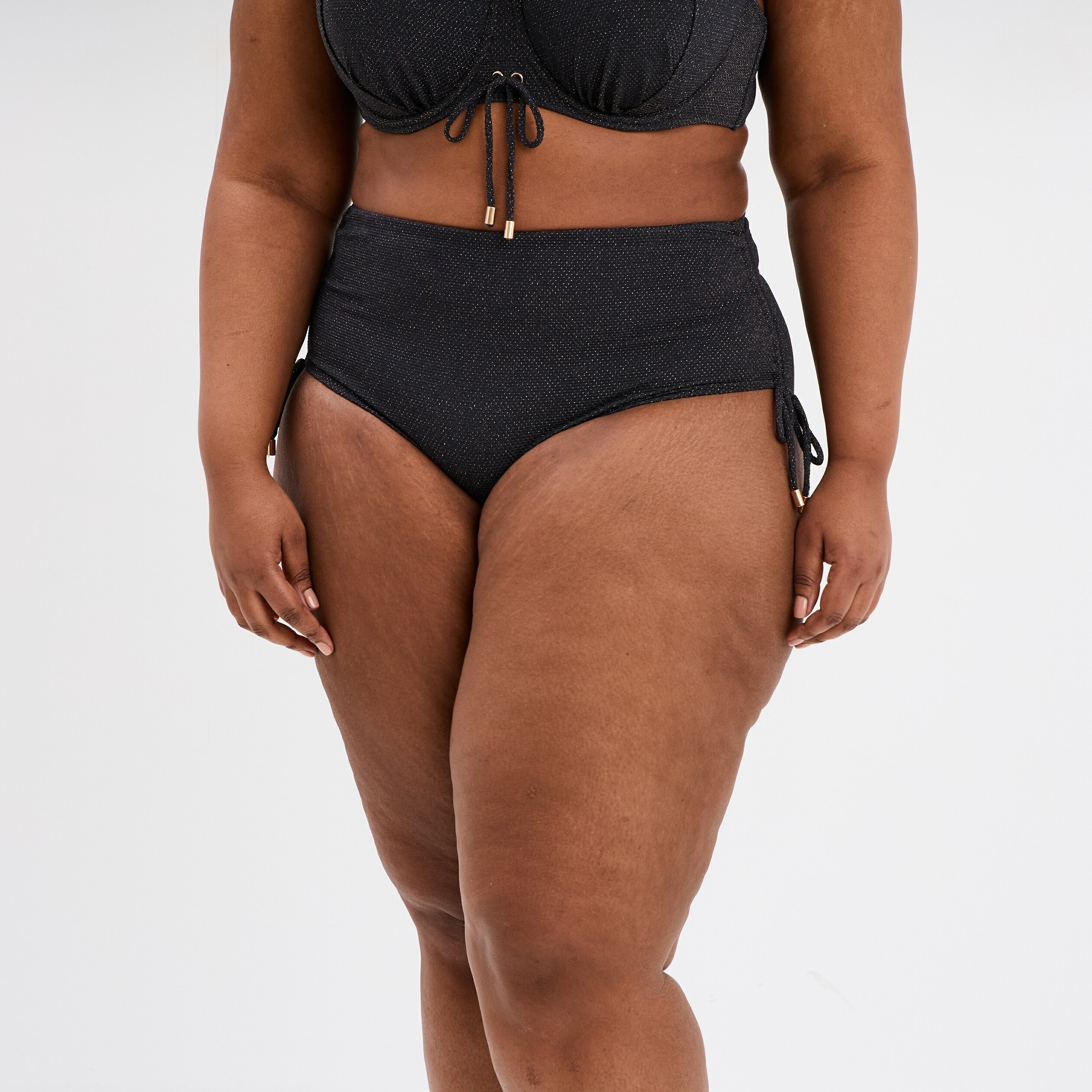 Bas de maillot de bain noir femme grande taille