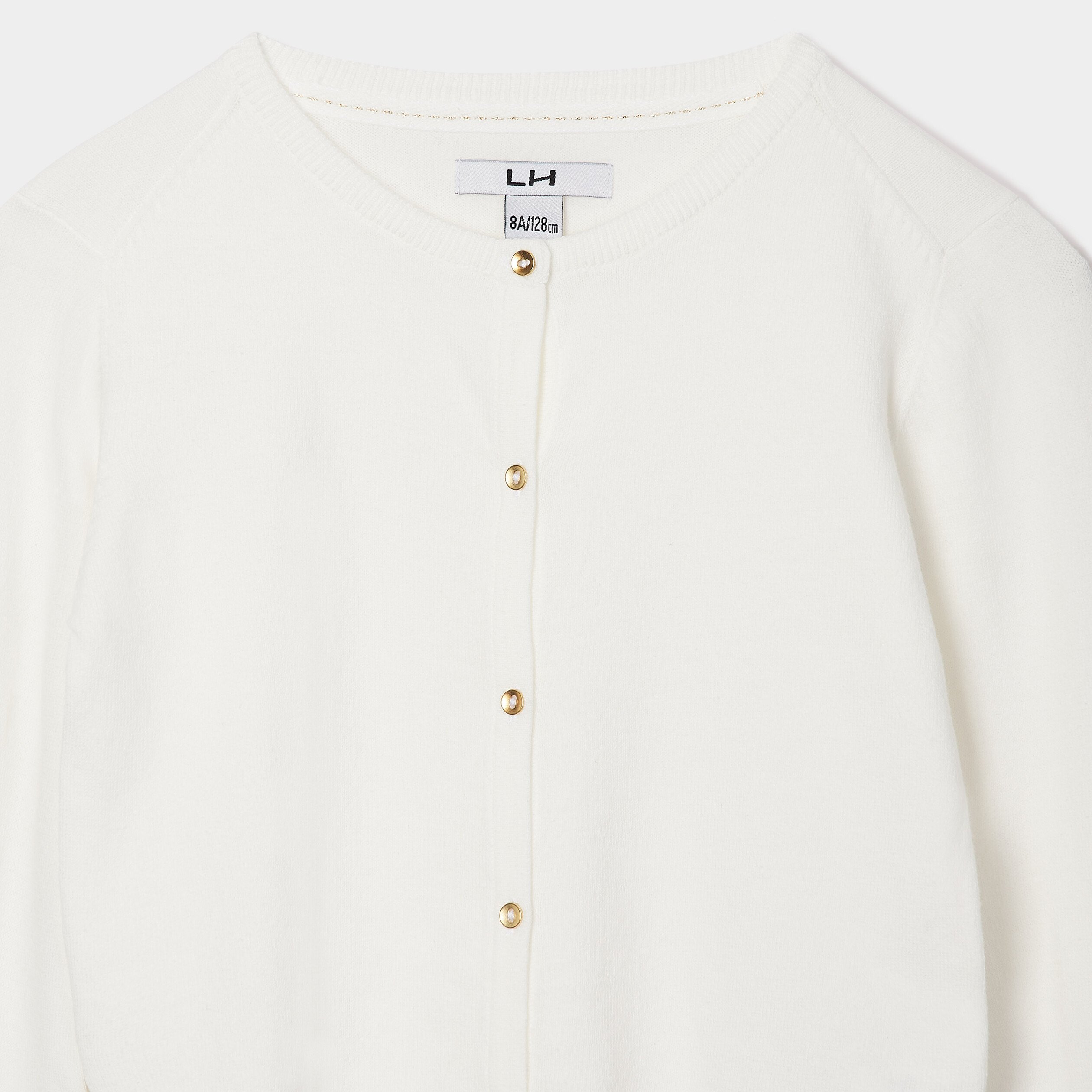 gilet boutonne ivoire fille Gilet boutonné ivoire fille