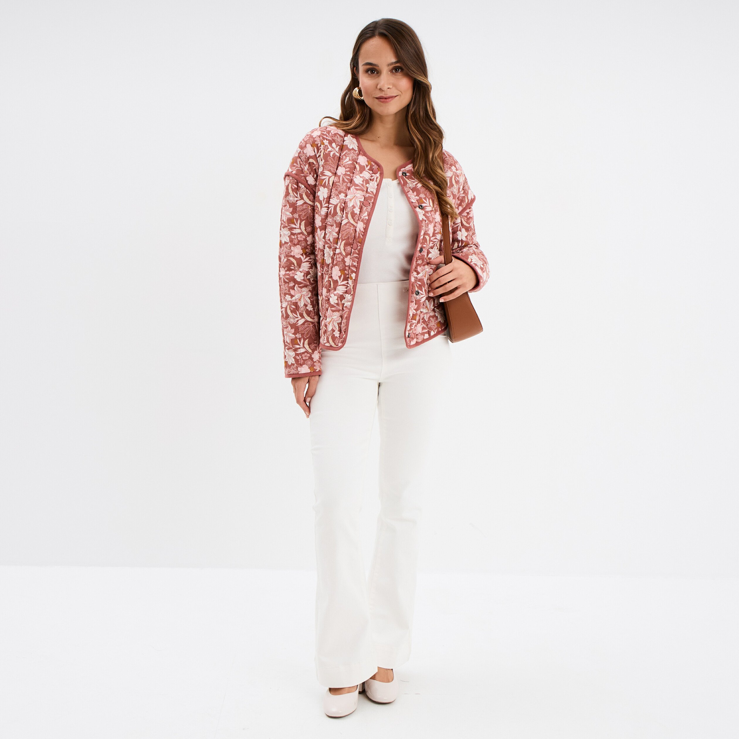 t shirt ajuste col tunisien jersey coton blanc femme T-shirt ajusté col tunisien jersey coton blanc femme