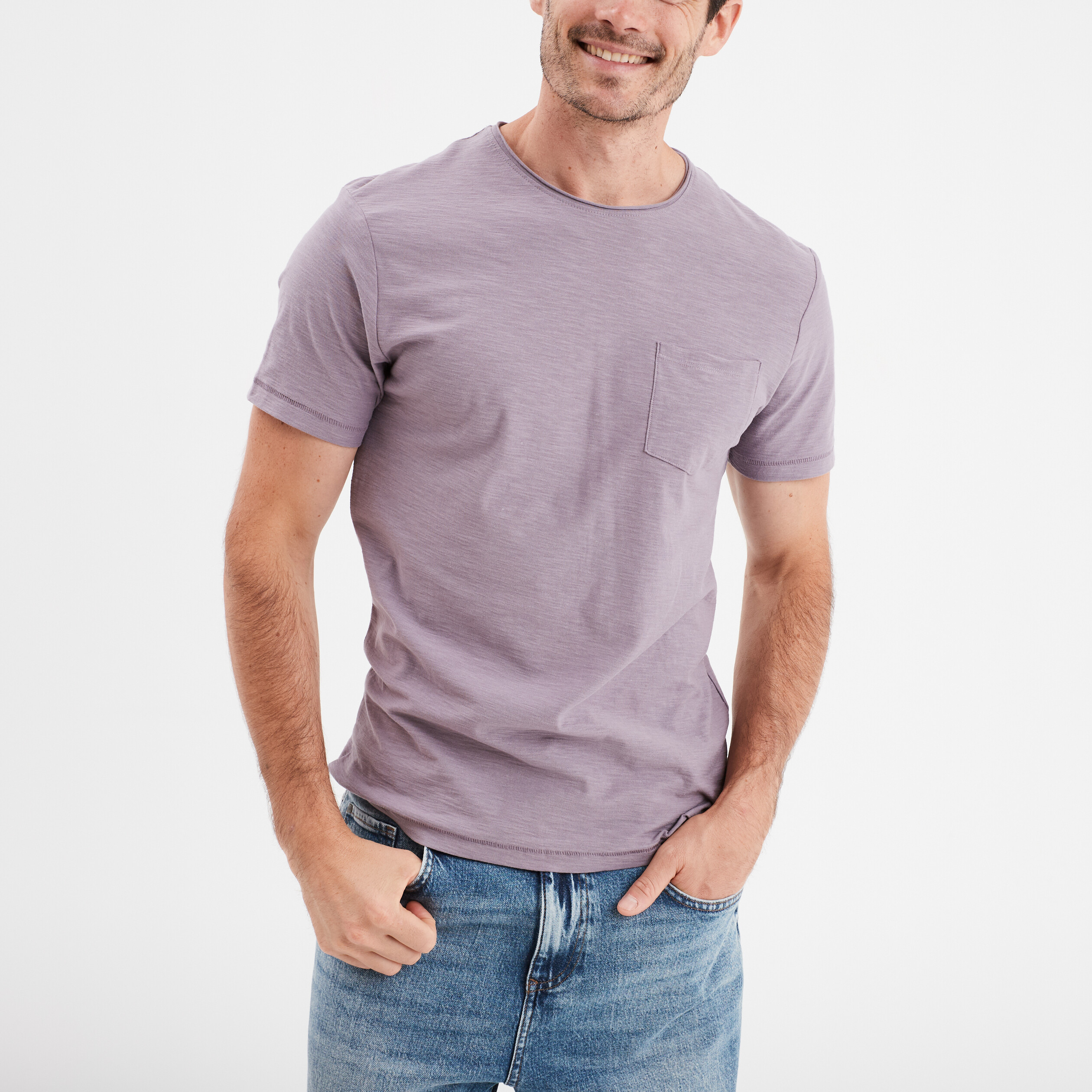 t shirt coton col rond 1 poche liberto parme homme T-shirt coton col rond 1 poche Liberto parme homme