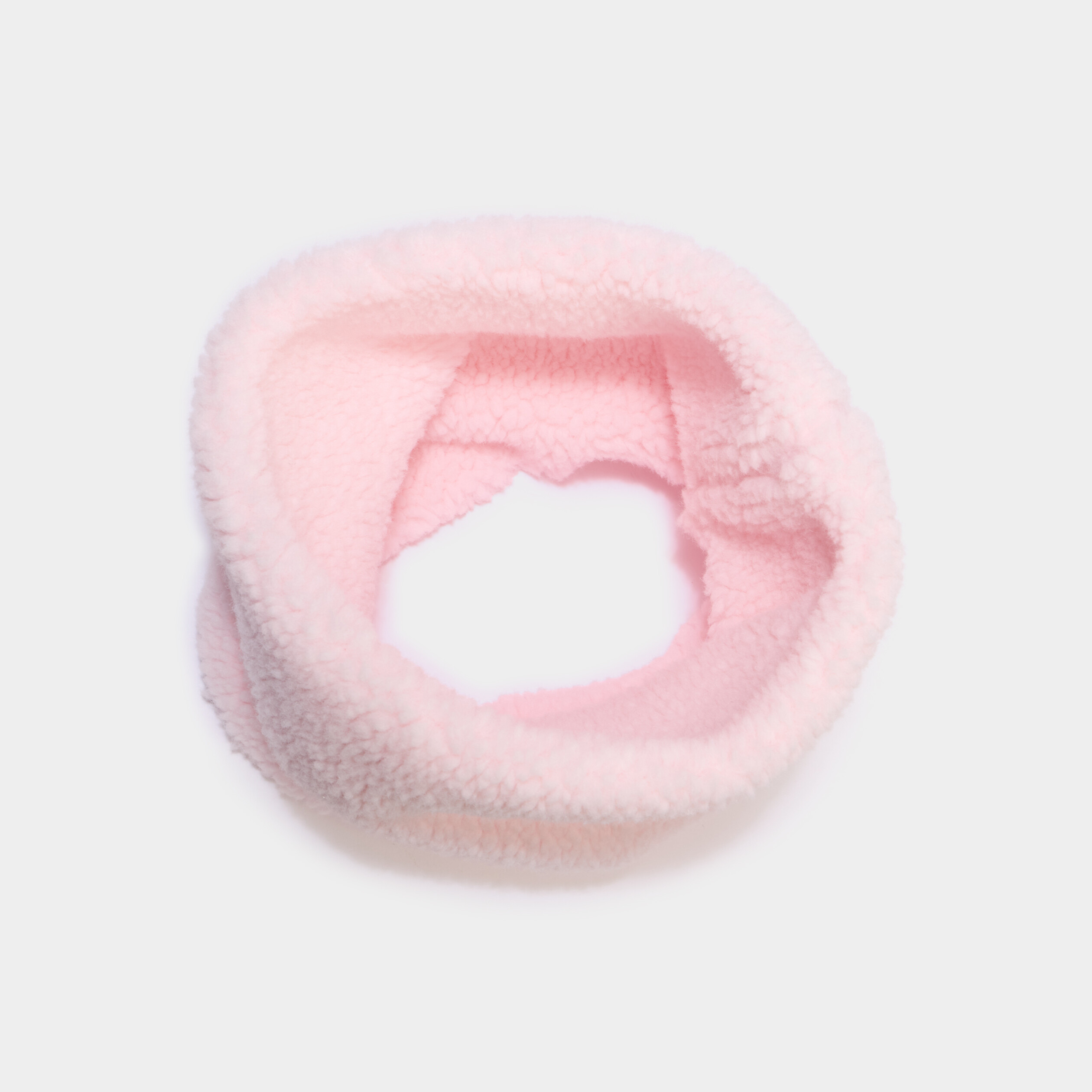 Tour de cou effet polaire rose fille