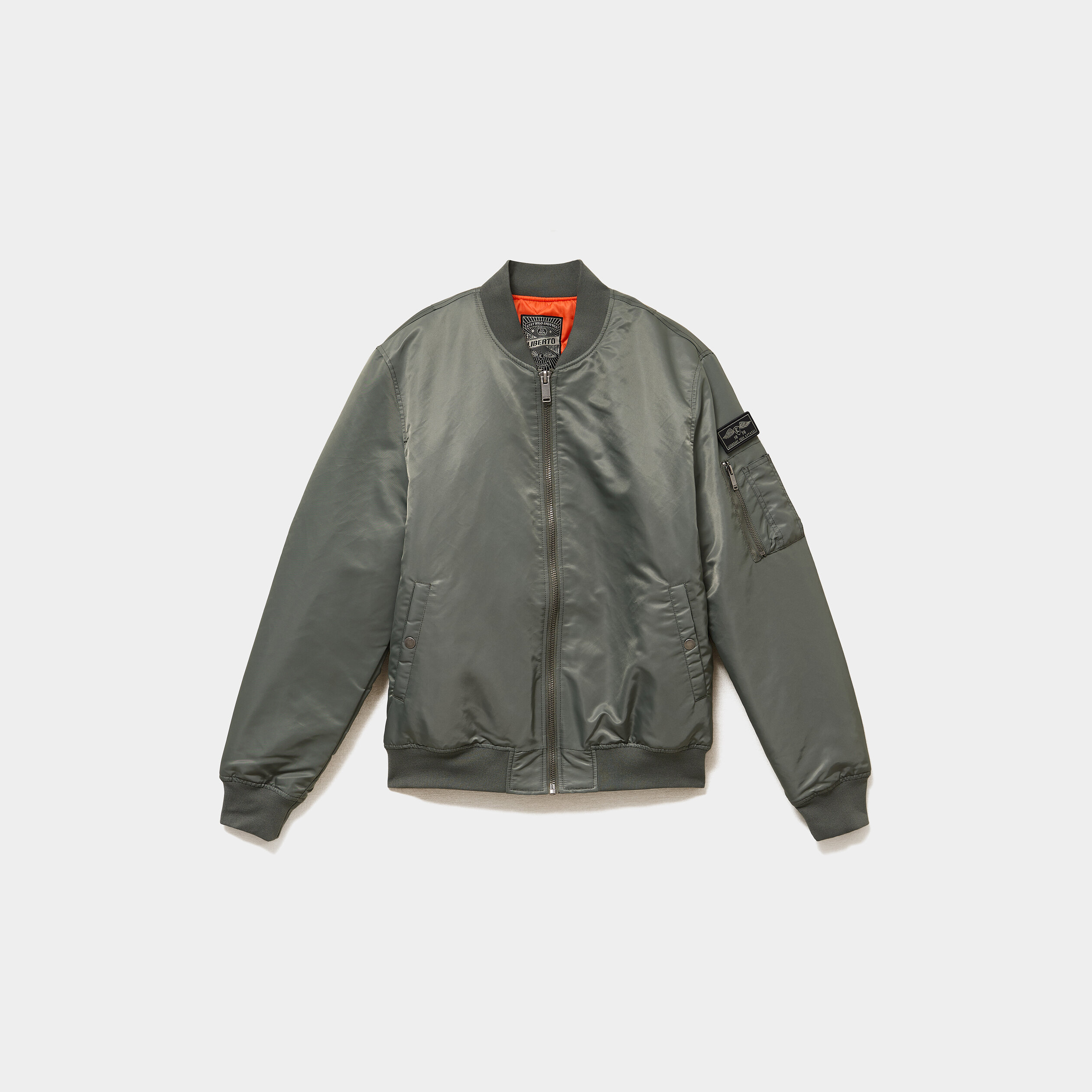Blouson bomber d&eacute;perlant Liberto gris homme