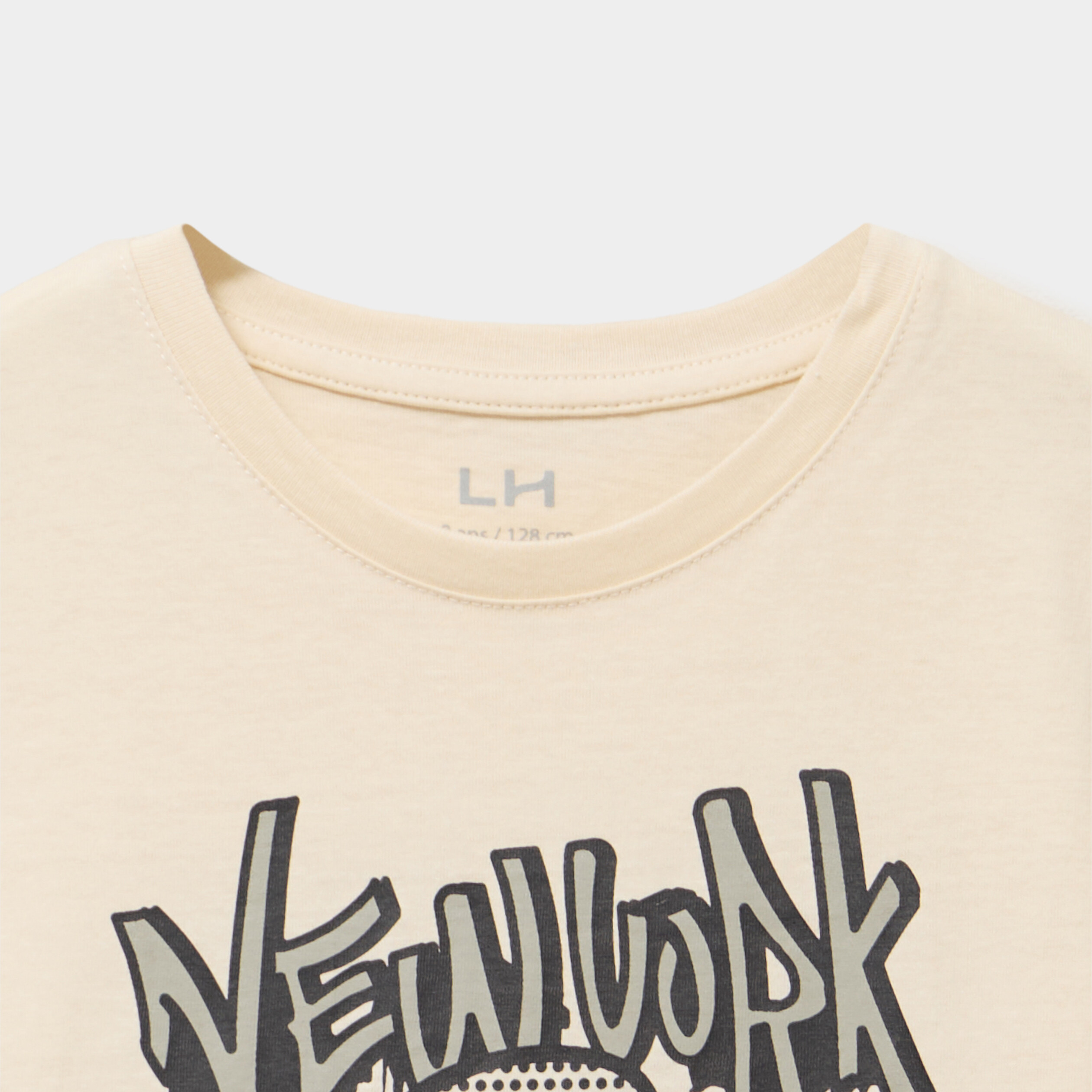 T-shirt manches courtes coton ecru gar&ccedil;on