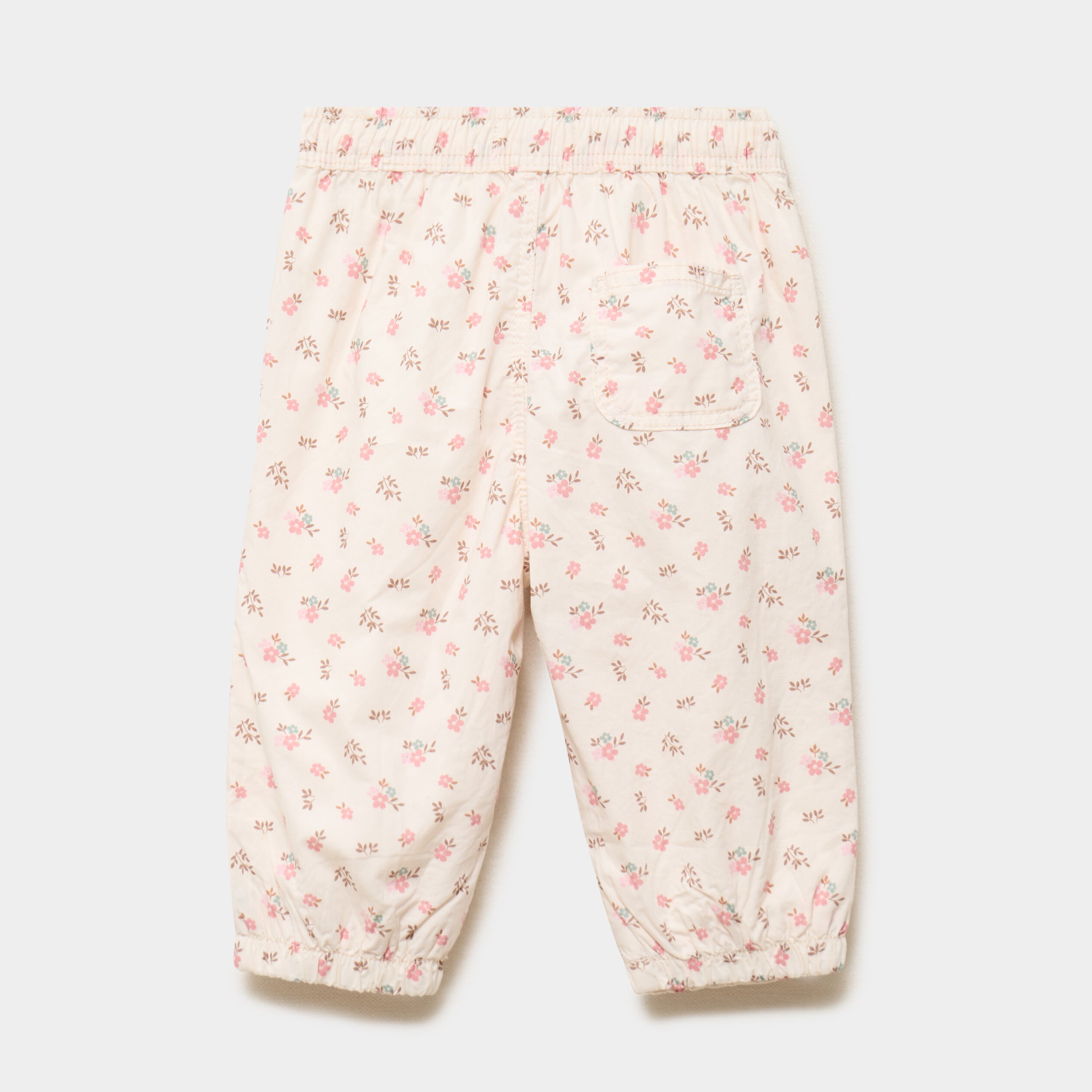 Pantalon jogger doublage coton ecru b&eacute;b&eacute; fille
