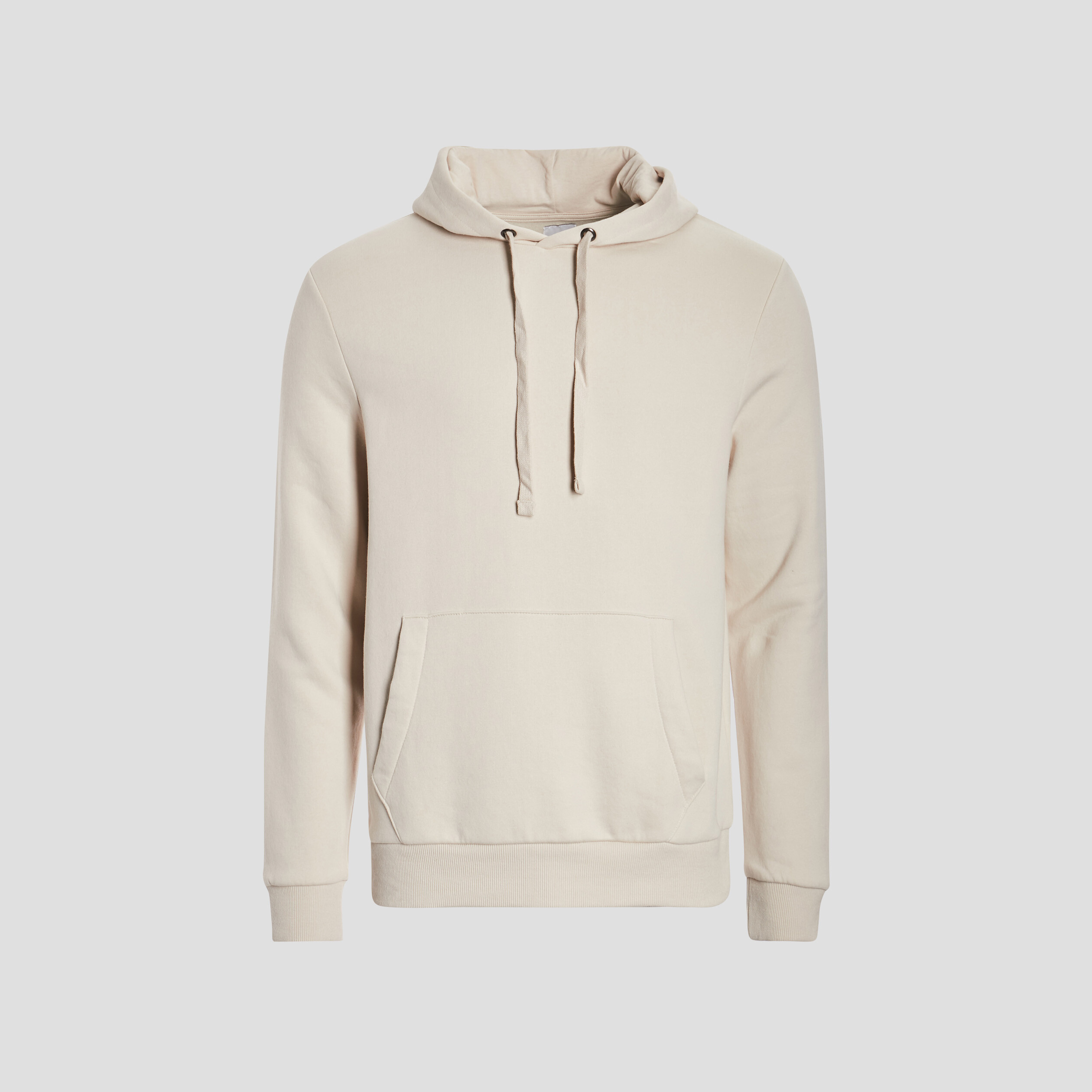 Sweat molleton à capuche hoodie creme homme