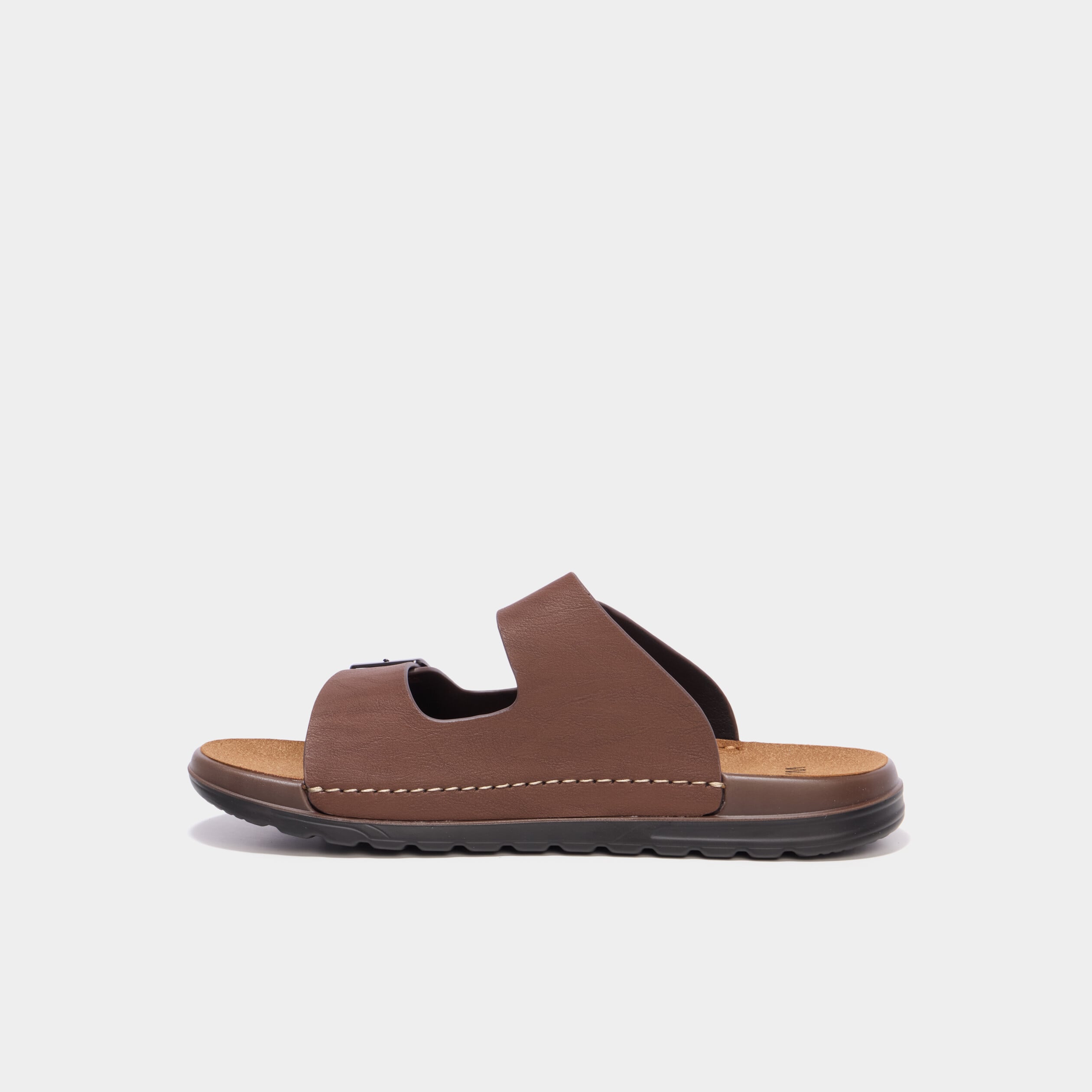 Mules avec boucles marron homme
