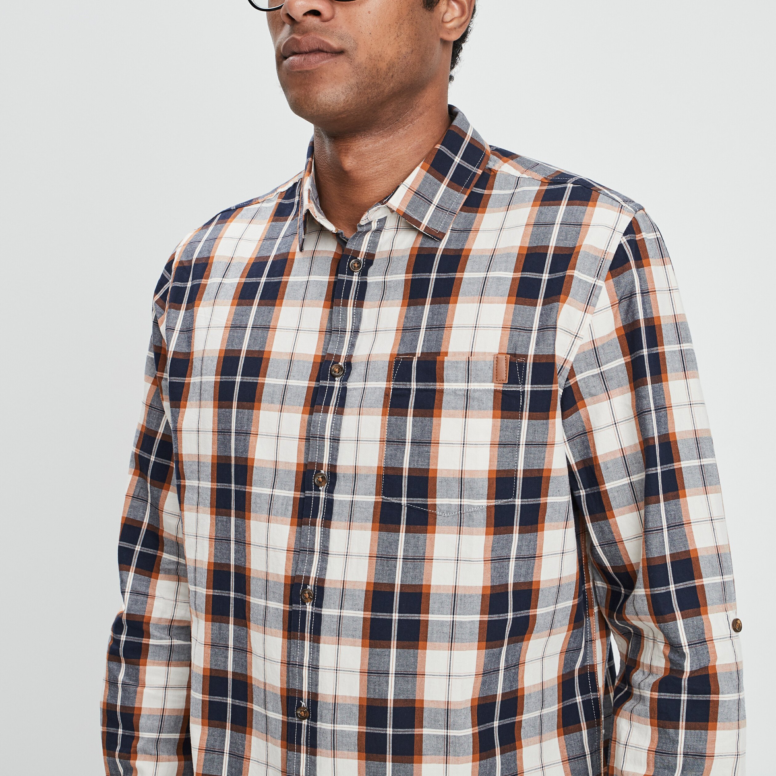 chemise droite manches retroussees camel homme Chemise droite manches retroussées camel homme