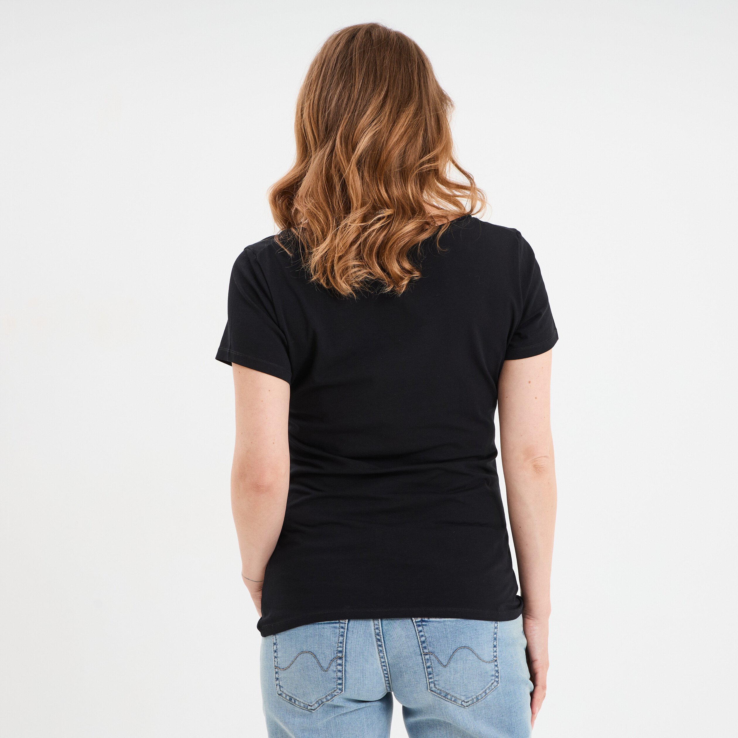 t shirt grossesse manches courtes coton noir femmemater T-shirt grossesse manches courtes coton noir femme maternité