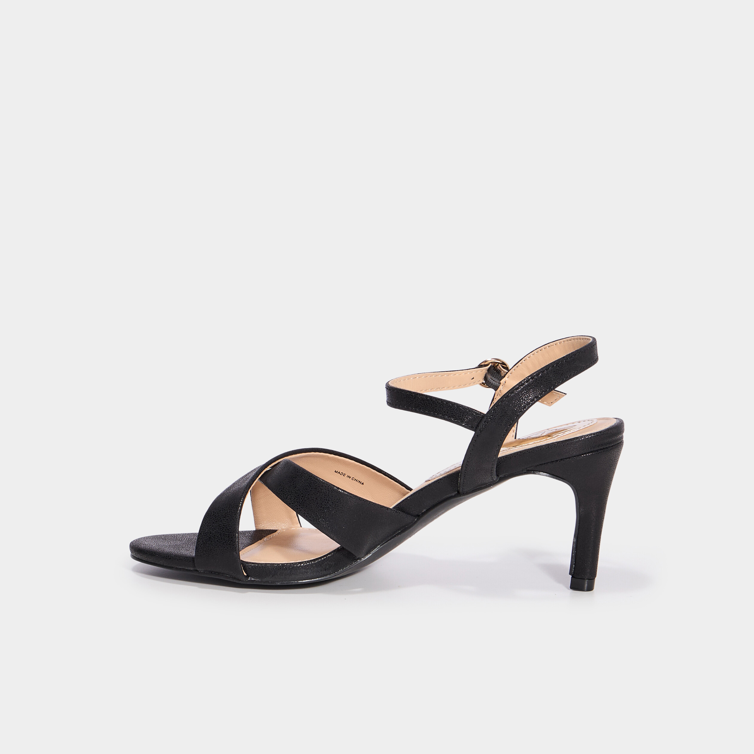 Sandales &agrave; talons noir femme